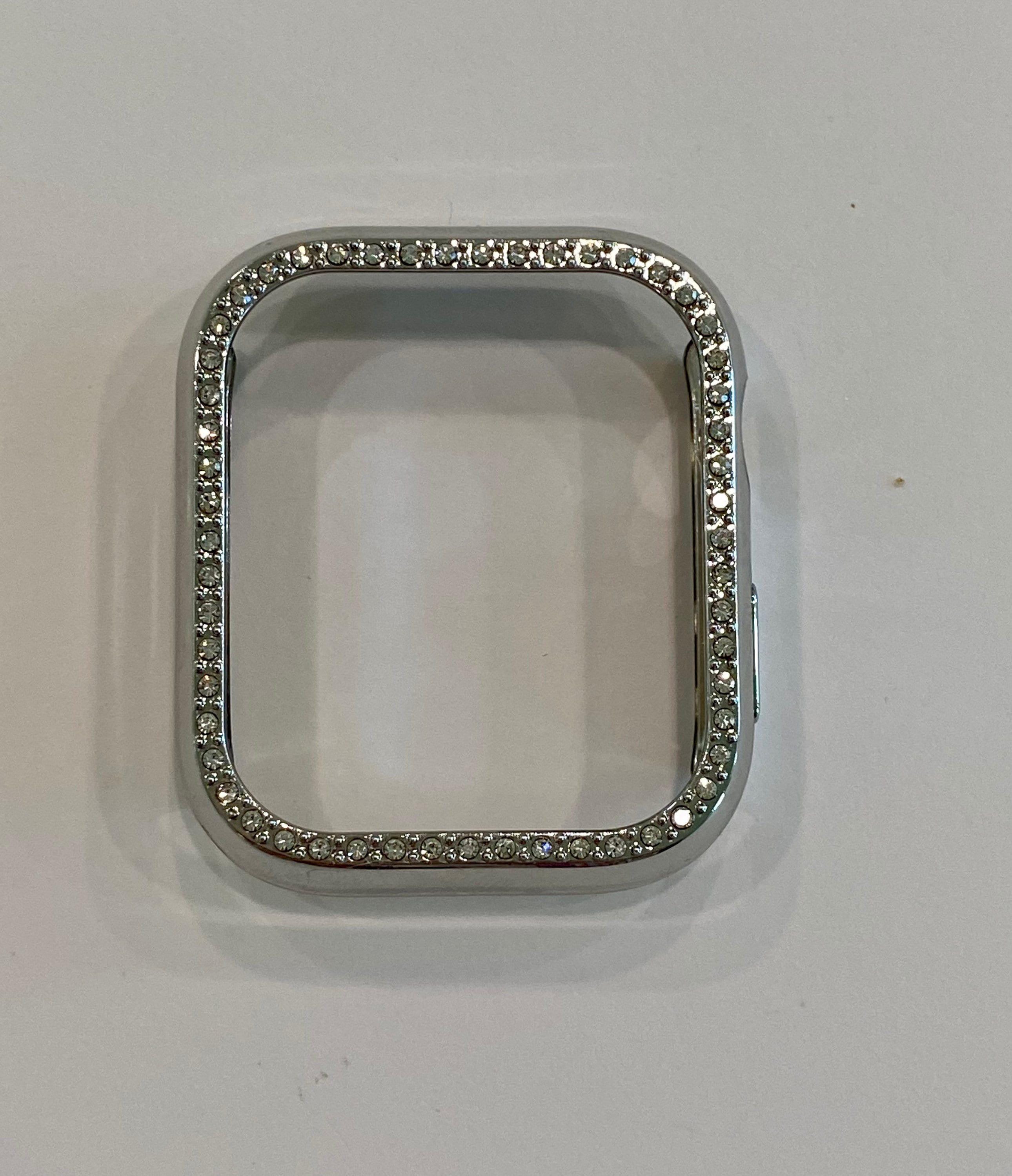 Series 10 Apple Watch Band 42mm 46mm 49mm White Gold & or Silver Swarovski Crystal Apple Watch Case for IWatch Protective Iwatch Cover Bling