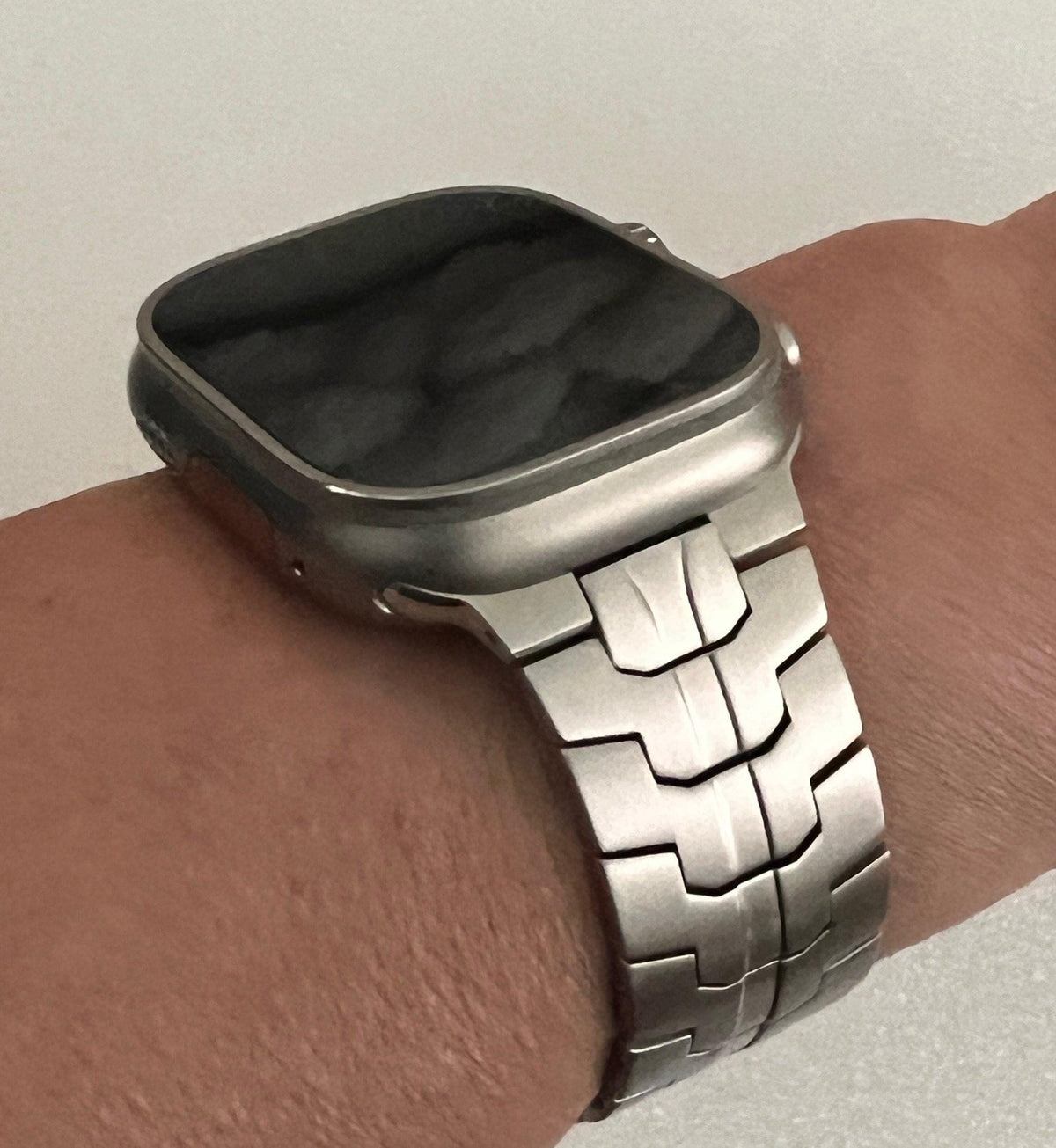 49mm Ultra Titanium Apple Watch Band Stainless Steel Buckle Ultra Apple Watch Straps Mens Watch Band Silver Iwatch Candy Series 10 42mm 46mm