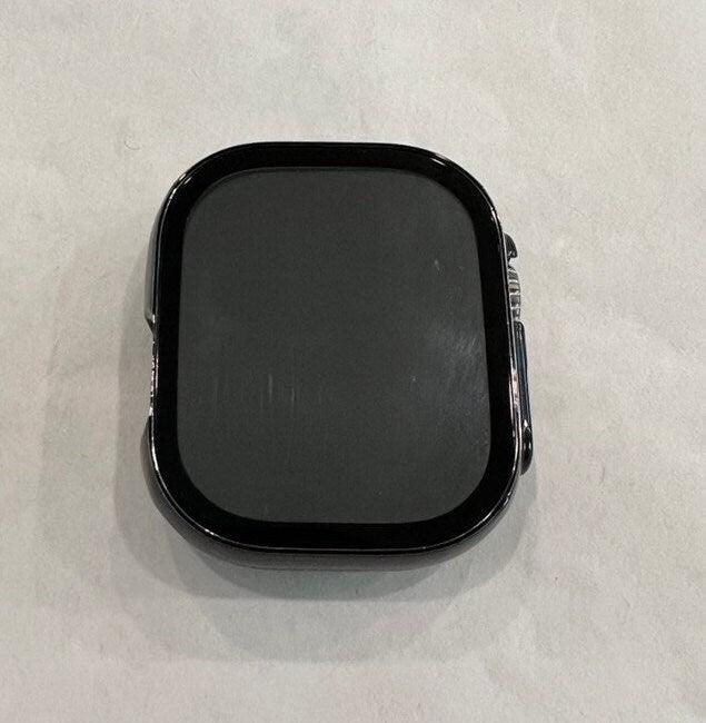 Apple Watch Case poly Carbonate Black Case with built in Tempered Glass Screen Protector. Iwatch Candy