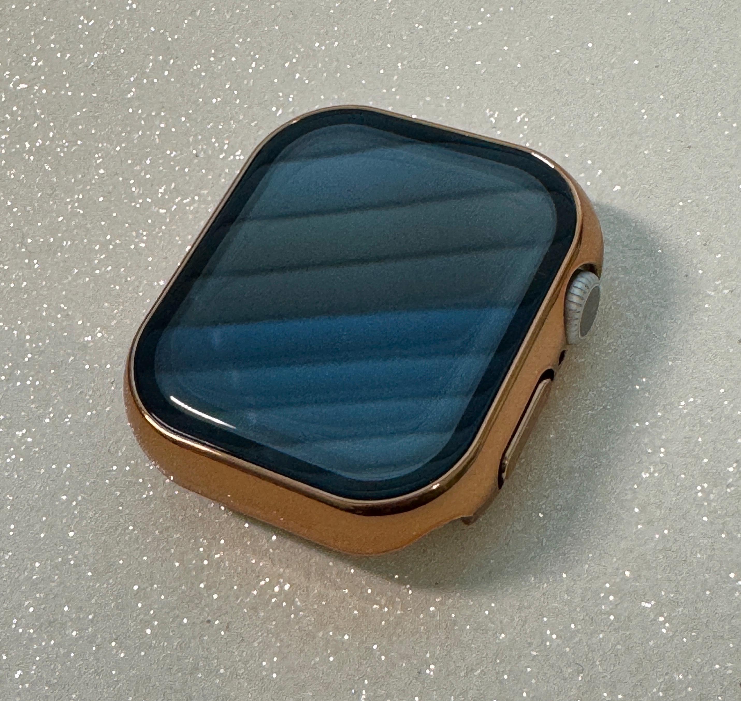 Series 10 Apple Watch Band Women Rose Gold Swarovski Crystals & or Apple Watch Cover 42mm 46mm Protective Screen Tempered Glass Iphone Watch