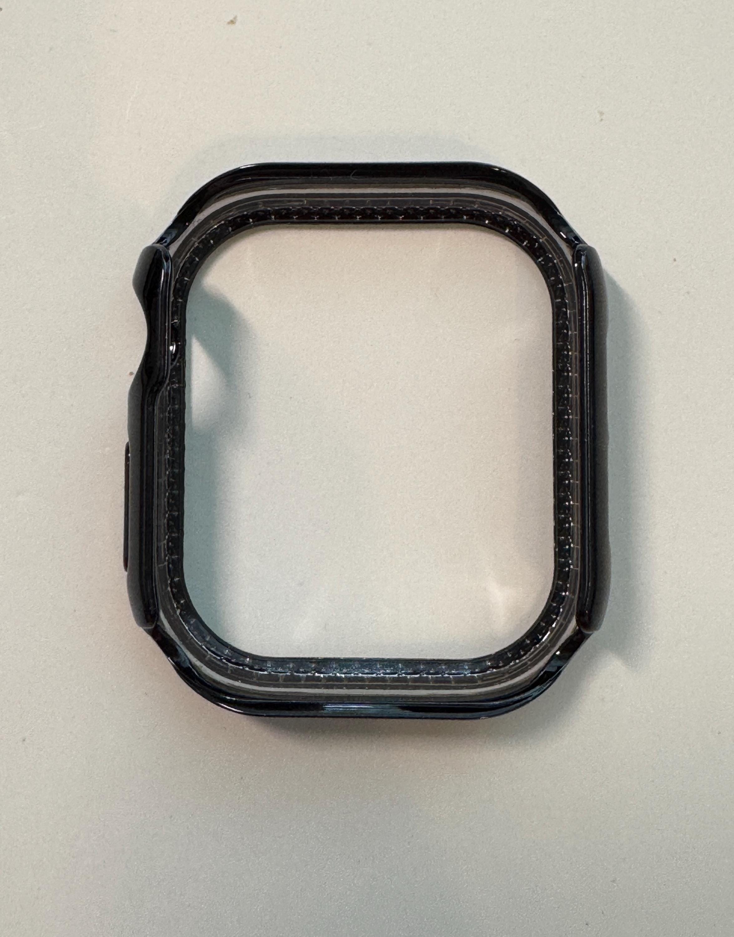 Black Apple Watch Case 42mm 46mm Series 10 Swarovski Crystals Apple Watch Cover 41mm 45mm 49mm Ultra Iphone Watch Protective Bumper Bling