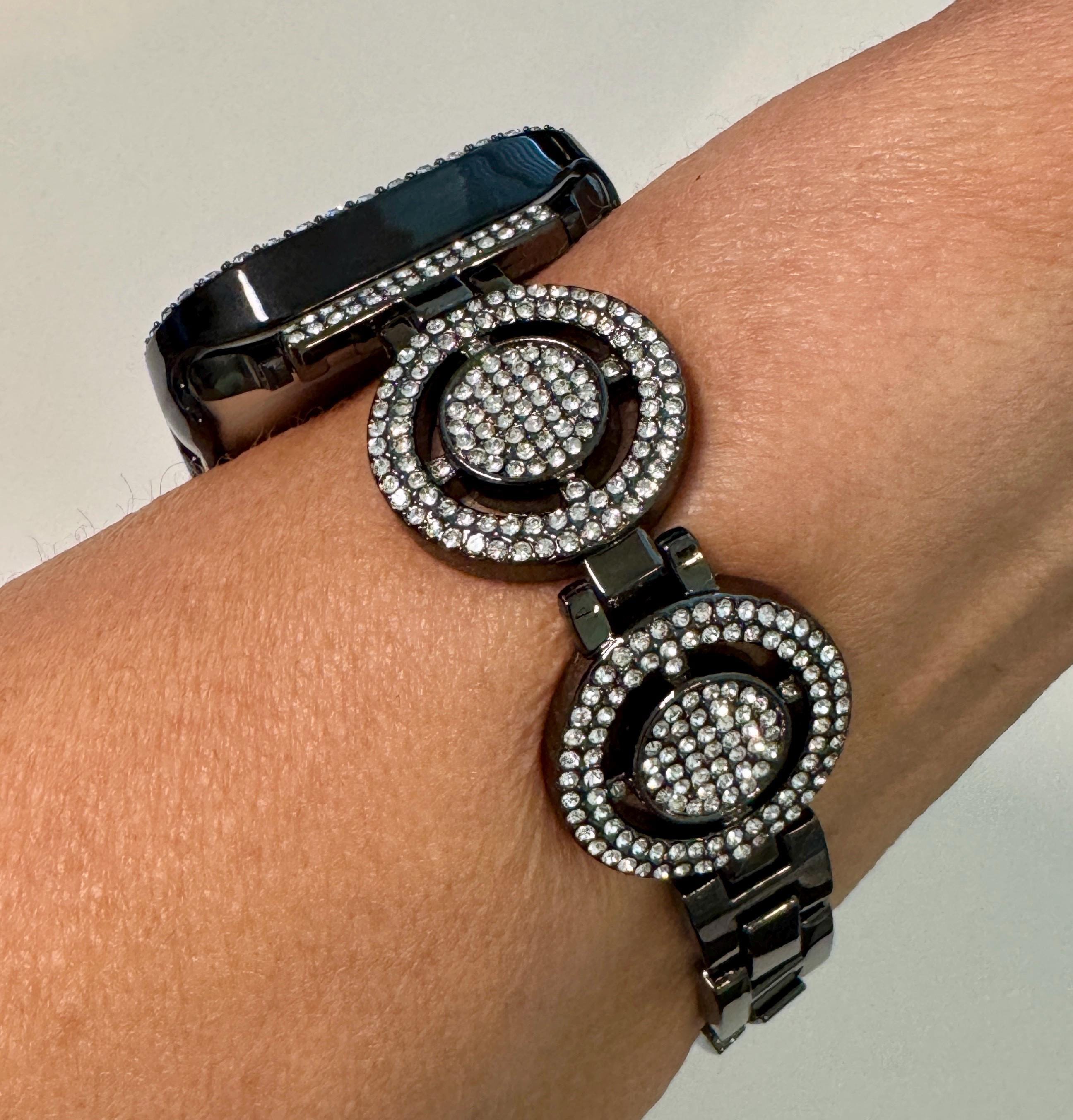 Series 10 Apple Watch Band 42mm 46mm Black Pave Swarovski Crystal & or Apple Watch Cover Rhinestone Iphone Watch Case 38mm-49mm Iwatch Candy