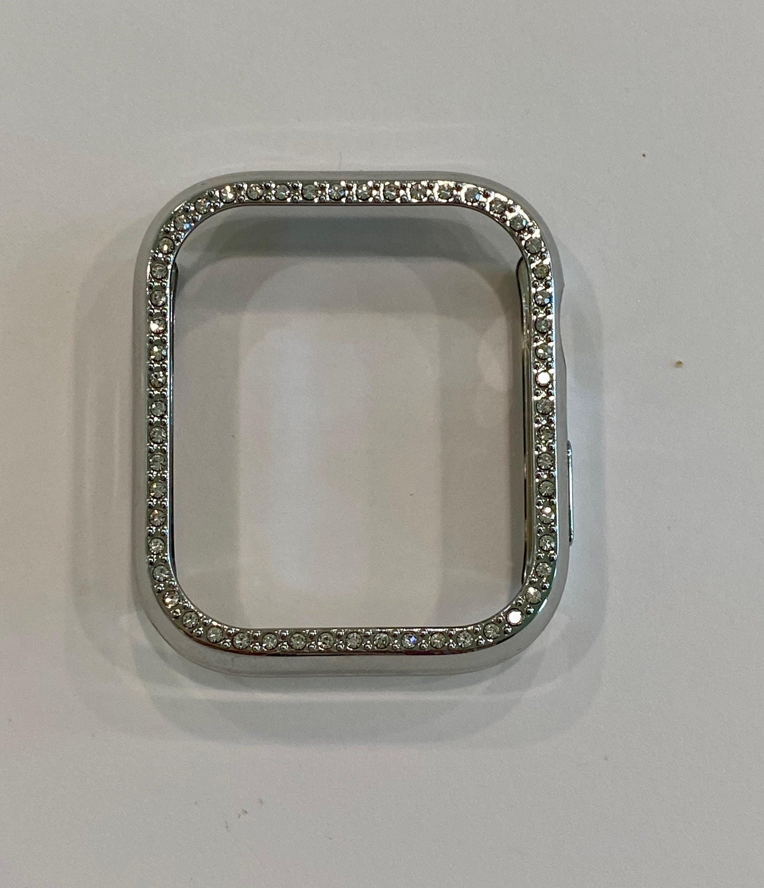 Series 10 Apple Watch Band 42mm 46mm 49mm White Gold & or Silver Swarovski Crystal Apple Watch Case for Iphone Watch Protective Iwatch Cover
