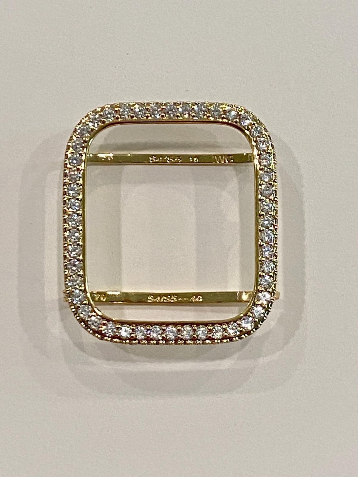 Apple Watch Band Womens Swarovski Crystals 14k Yellow Gold PL & or Apple Watch Case Lab Diamond Bezel for Iphone Watch Cover Iwatch Candy