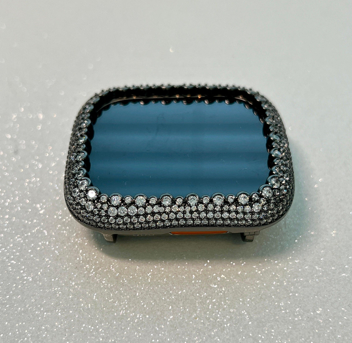 Ultra 49mm Apple Watch Bezel for Apple Watch 48mm Ultra Black Pave Lab Diamonds Apple Watch Cover 49mm Ultra Apple Watch Iwatch Candy