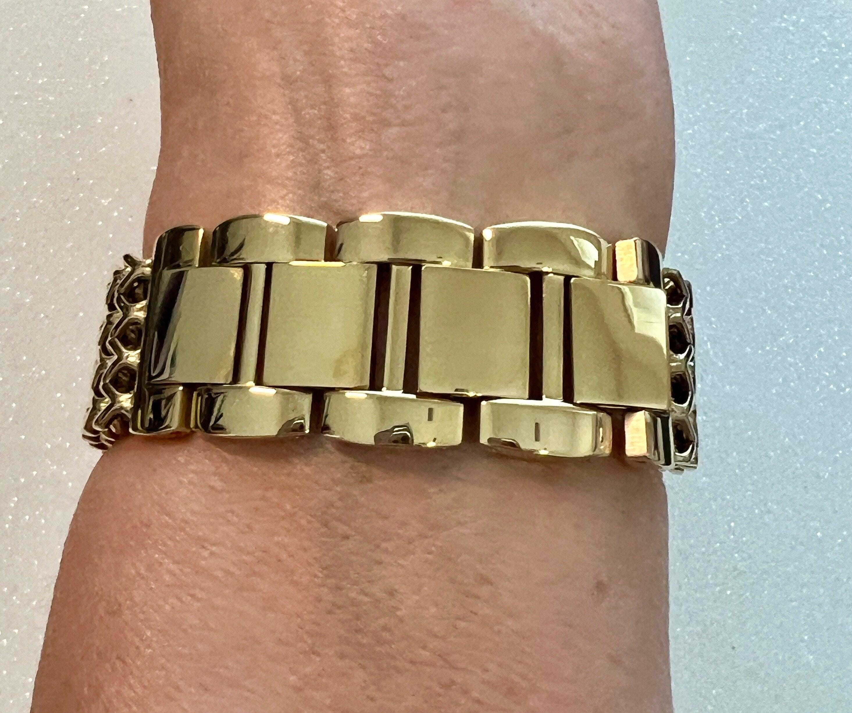 Gold Apple Watch Band Stainless Steel Womens Iphone Watch Bracelet & or Apple Watch Case Lab Diamond Bezel 38mm-49mm Ultra Iwatch Candy