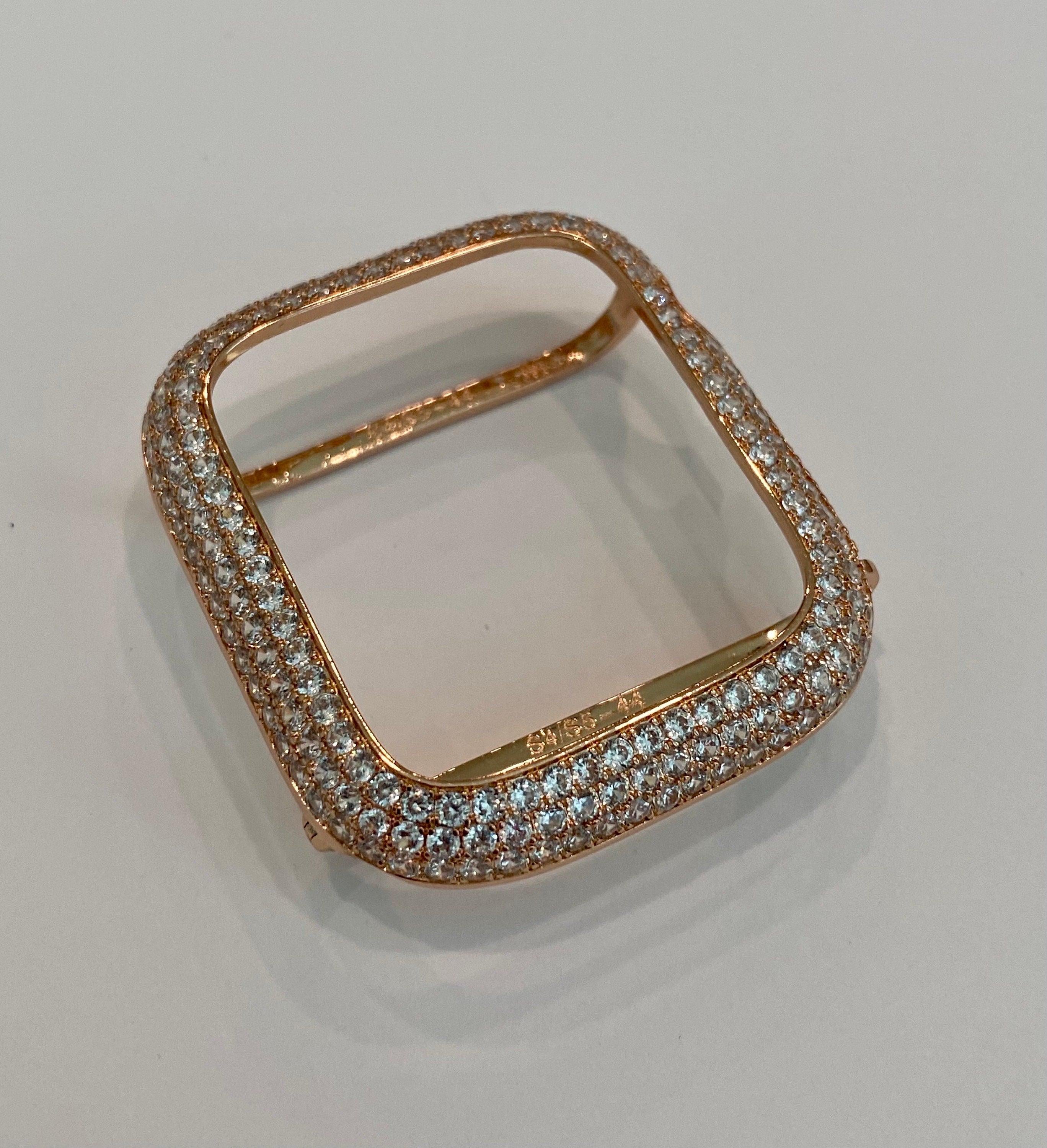 Butterfly Apple Watch Band 49mm Woman Rose Gold Swarovski Crystals & or Apple Watch Case Pave Lab Diamond Bezel Apple Watch Cover Bling