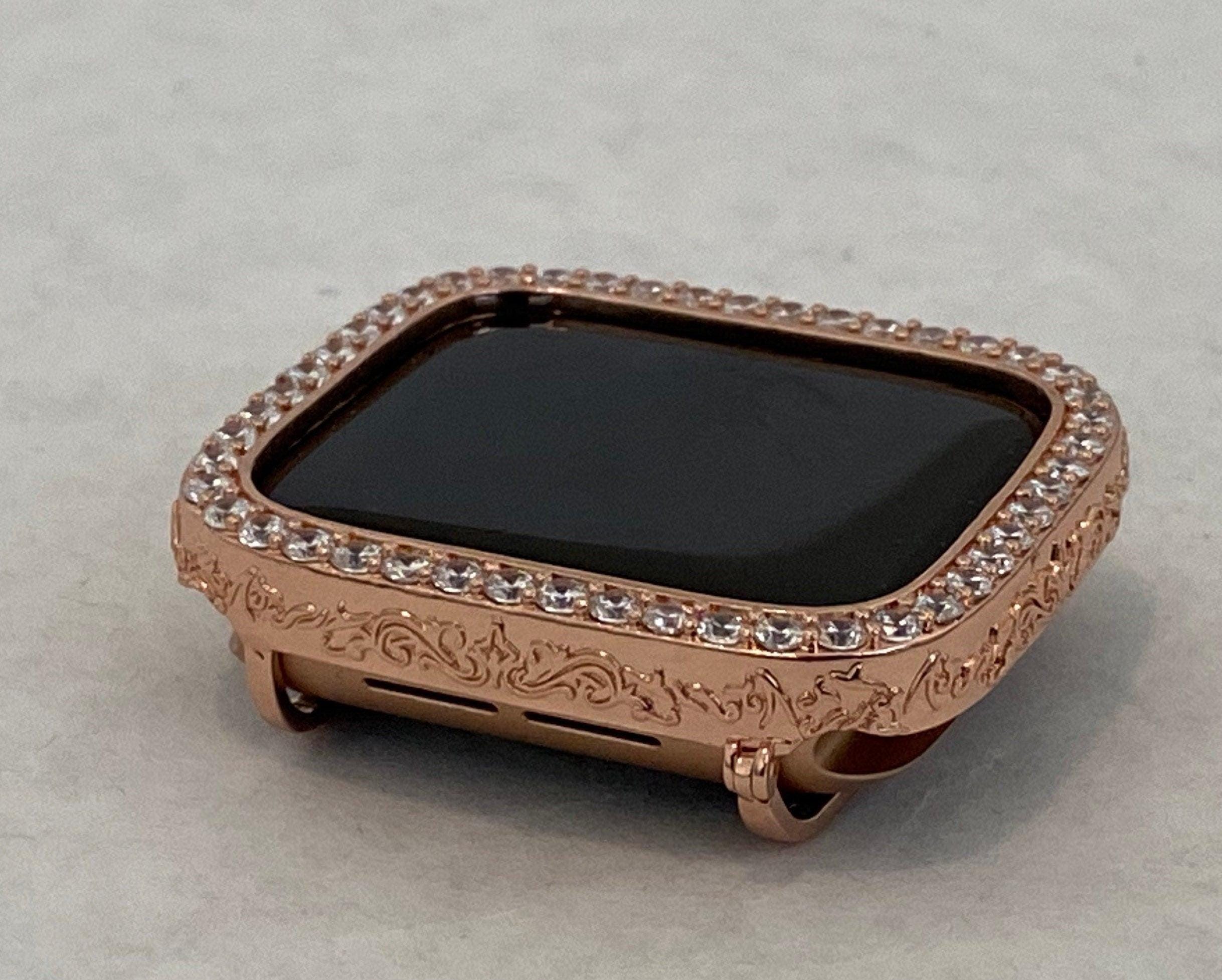 Apple Watch Cover Bezel Rose Gold 40mm 44mm Apple Watch Case Crystals Smartwatch Bumper Bling