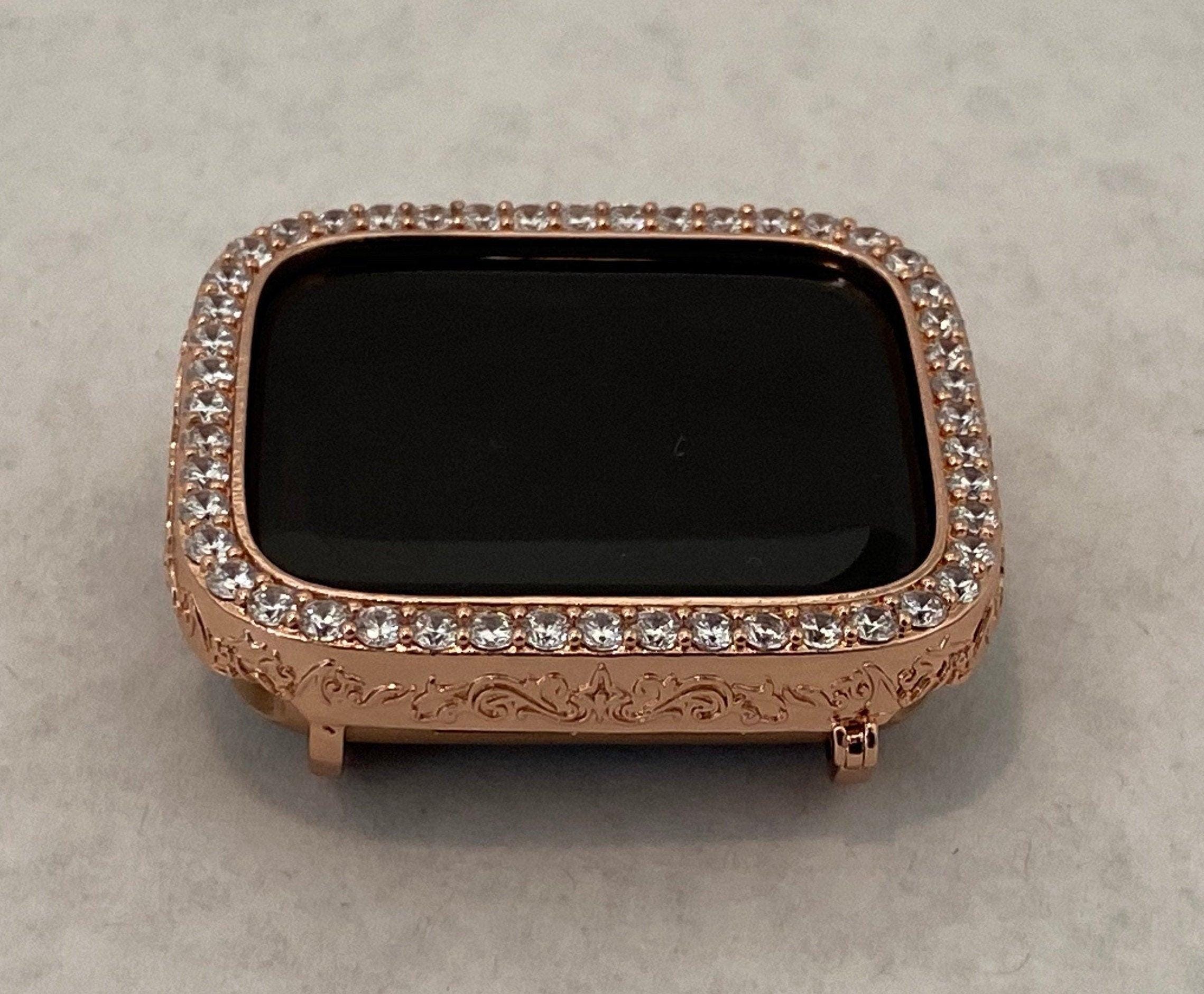 Apple Watch Cover Bezel Rose Gold 40mm 44mm Apple Watch Case Crystals Smartwatch Bumper Bling