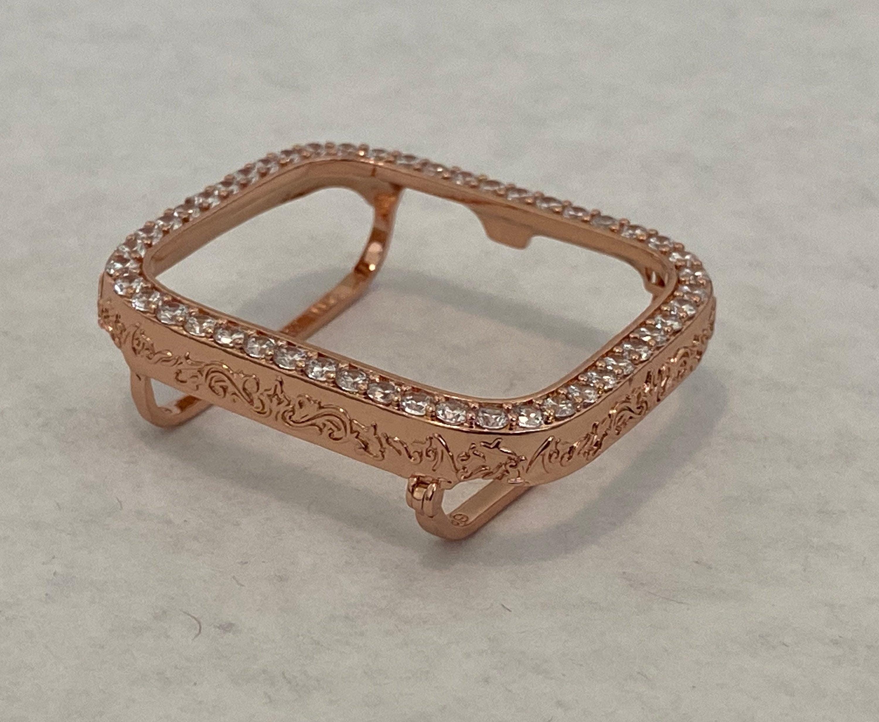 Apple Watch Cover Bezel Rose Gold 40mm 44mm Apple Watch Case Crystals Smartwatch Bumper Bling