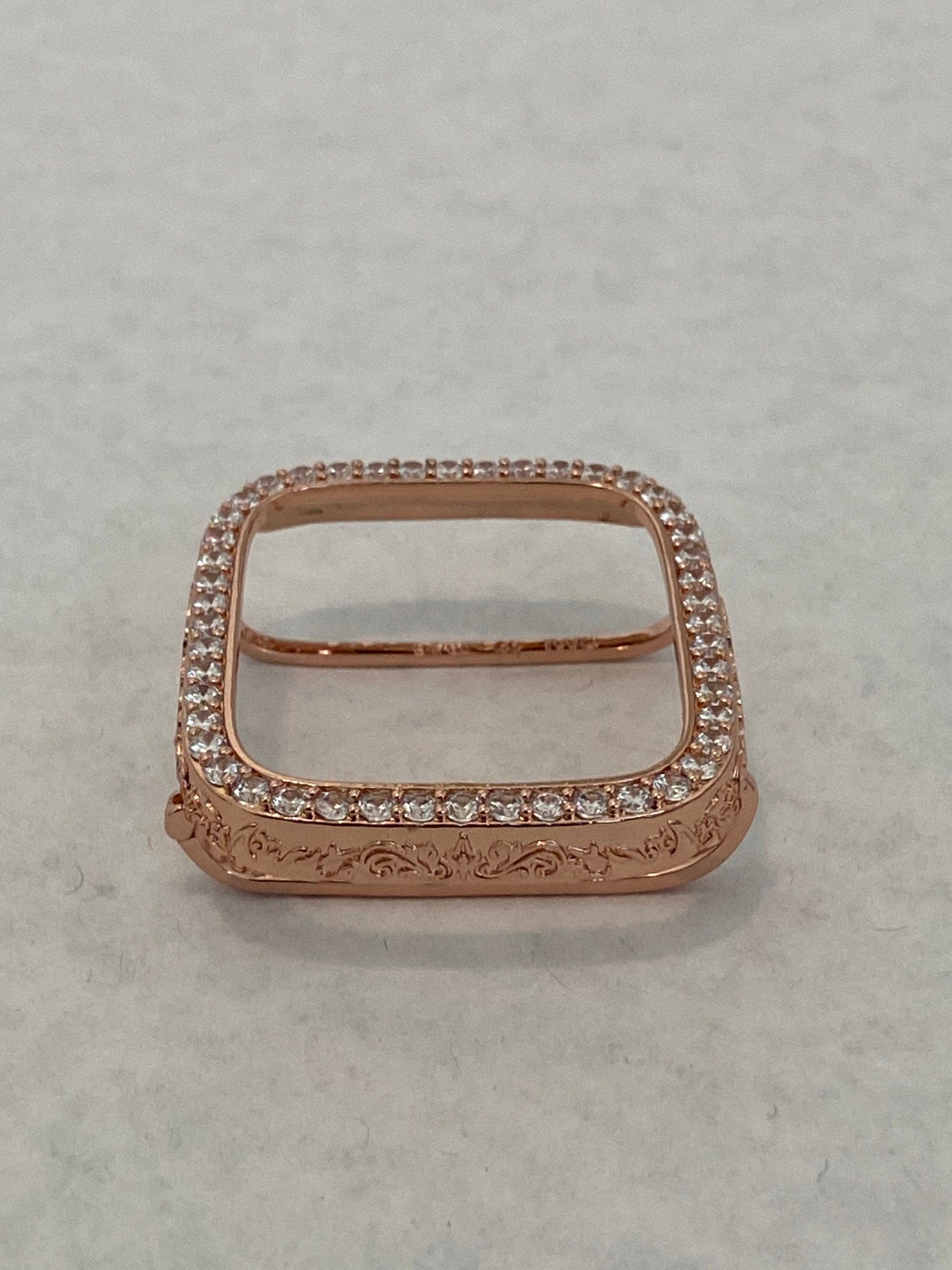 Apple Watch Cover Bezel Rose Gold 40mm 44mm Apple Watch Case Crystals Smartwatch Bumper Bling