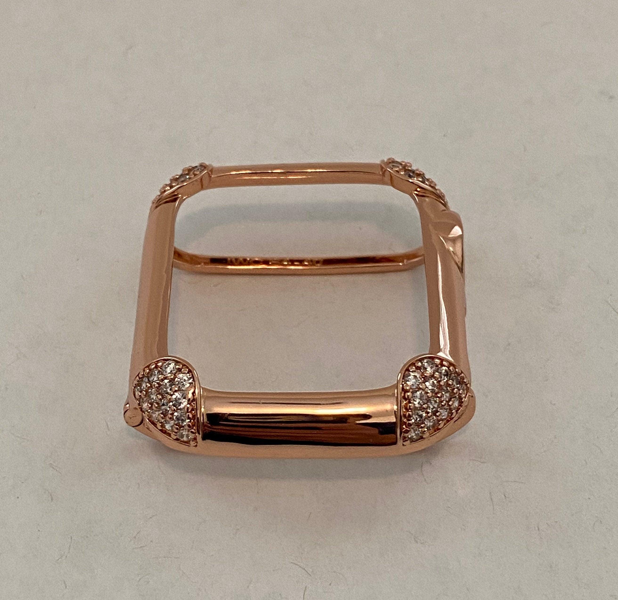 Rose Gold Apple Watch Band Women Swarovski Crystals & or Apple Watch Cover Pave Lab Diamond Bezel Iwatch Case Iphone Watch Apple Watch Bezel