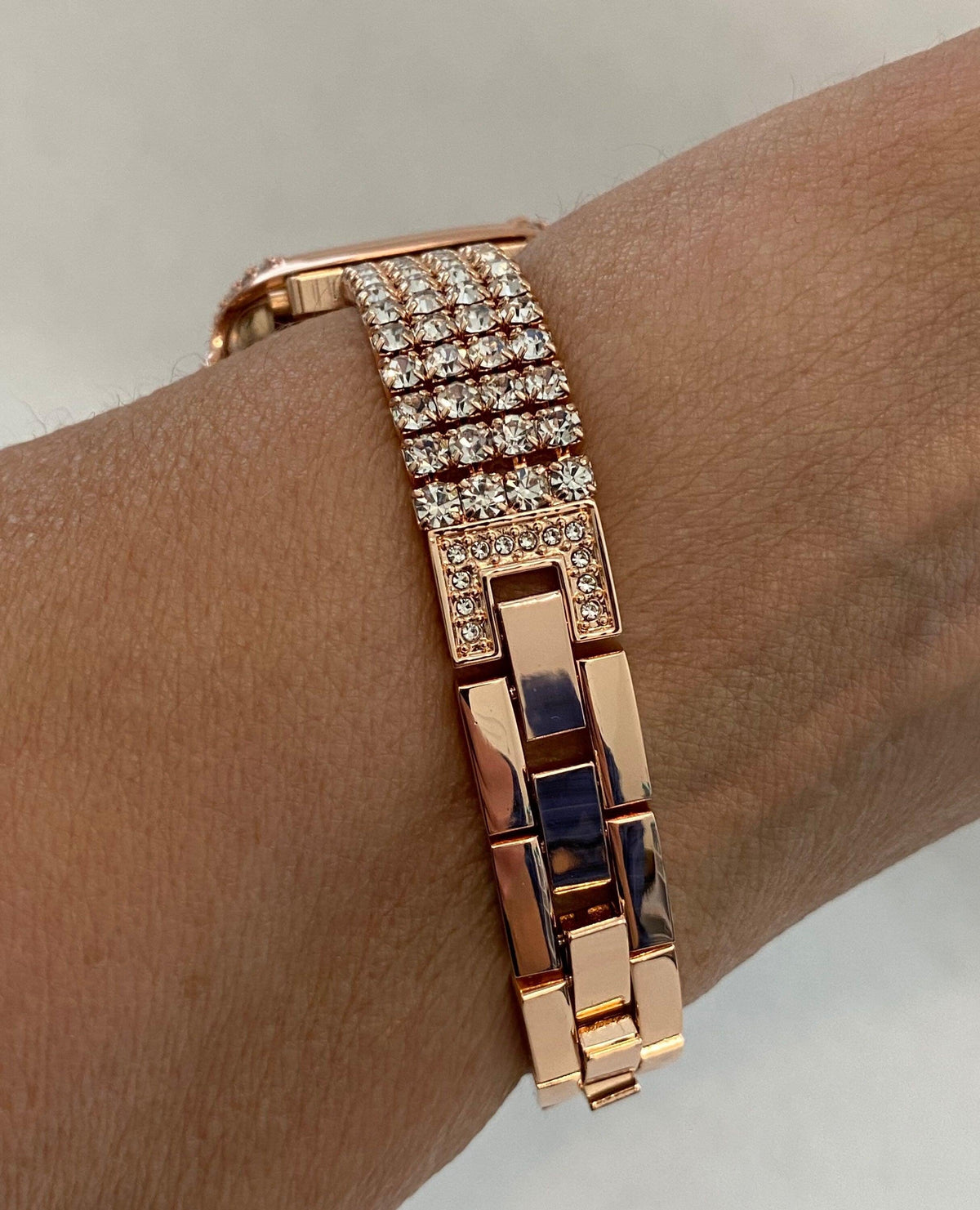 Rose Gold Apple Watch Band Women Swarovski Crystals & or Apple Watch Cover Pave Lab Diamond Bezel Iwatch Case Iphone Watch Apple Watch Bezel