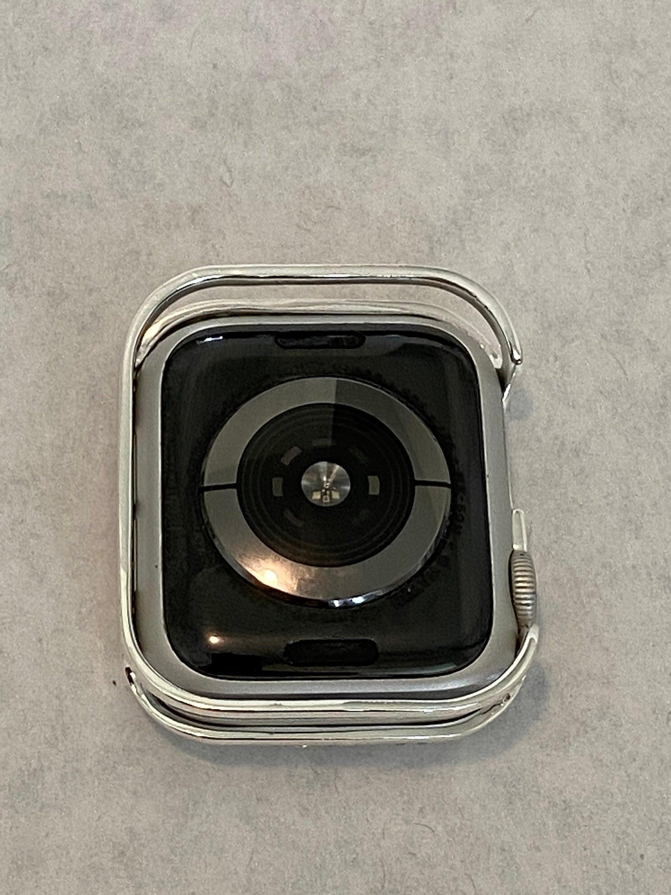 Apple Watch Bezel Cover Silver Cover Floral Design Crystal Smartwatch Bumper 38mm 40mm 41mm 42mm 44mm 45mm Series 2-9 SE