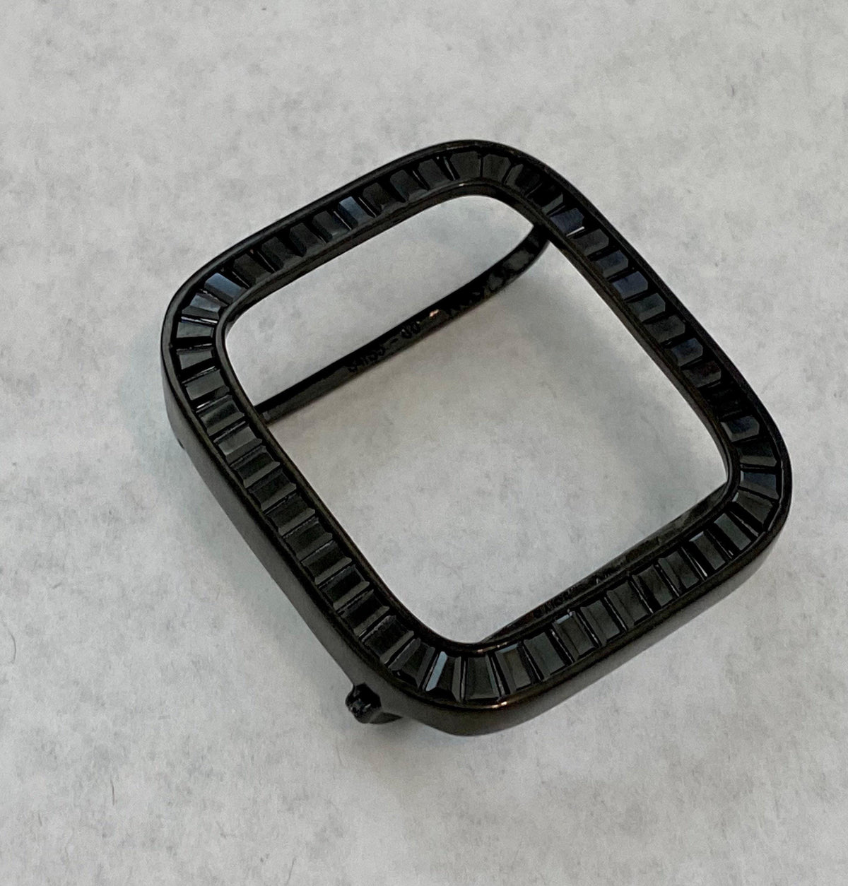 Black Lab Diamond Baguette Apple Watch Case For 38mm 40mm 41mm 42mm 44mm 45mm Luxury Apple Watch Cover for Iwatch Iphone