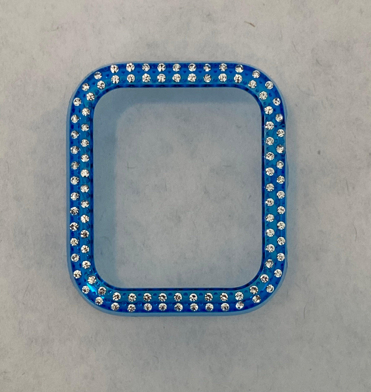 Blue Apple Watch Band Cover Bezel Iwatch Case Crystal Faceplate Series 6 SE pv bzl
