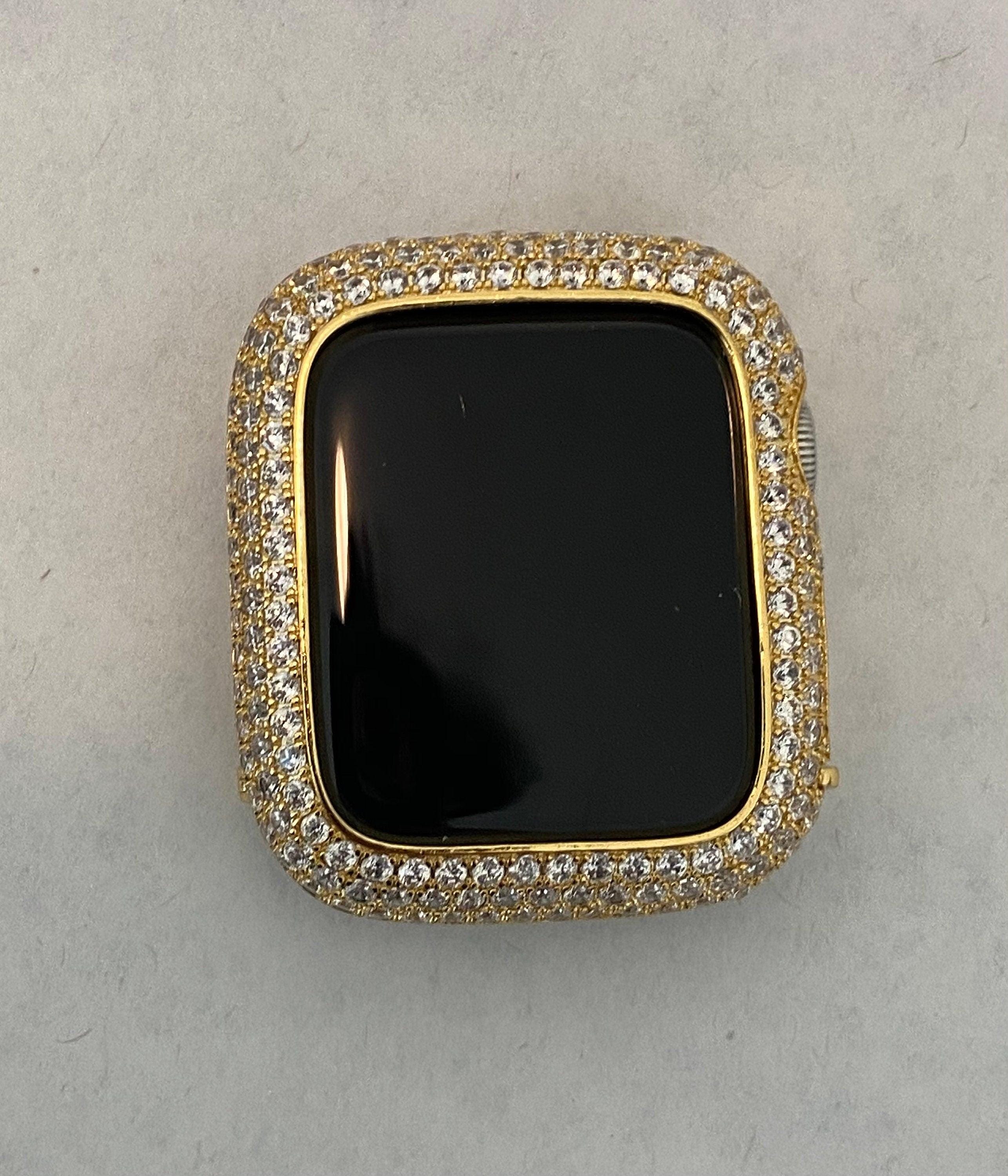 41mm 45mm 49mm Ultra Apple Watch Band Rose Gold Crystals & or Lab Diamond Bezel Cover Smartwatch Bumper Bling 38mm-44mm