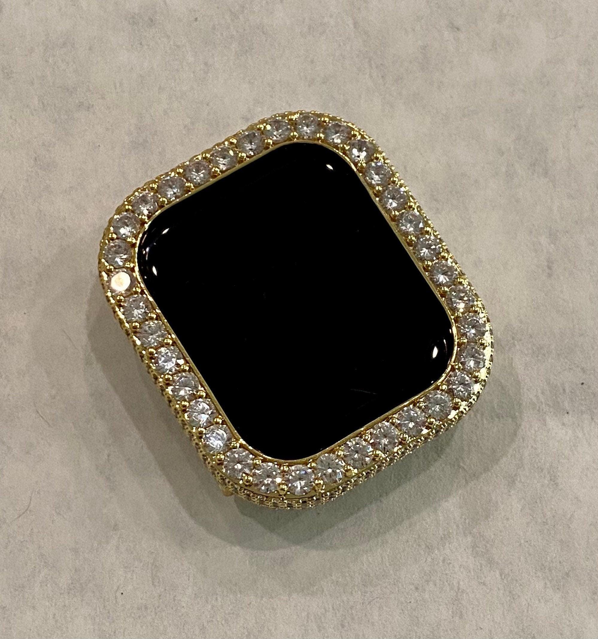 Apple Watch Case Yellow Gold 38mm 40mm 41mm 42mm 44mm 45mm Apple Watch Cover Lab Diamond Bezel Iwatch Candy Bumper Bling