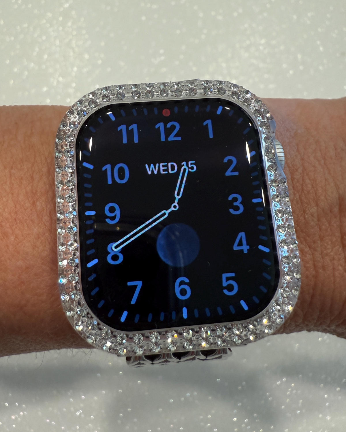 Series 10/11 Apple Watch Cover Bezel Clear Case Swarovski Crystals Apple Watch Cases Smartwatch Bumper Bling 38mm-46mm