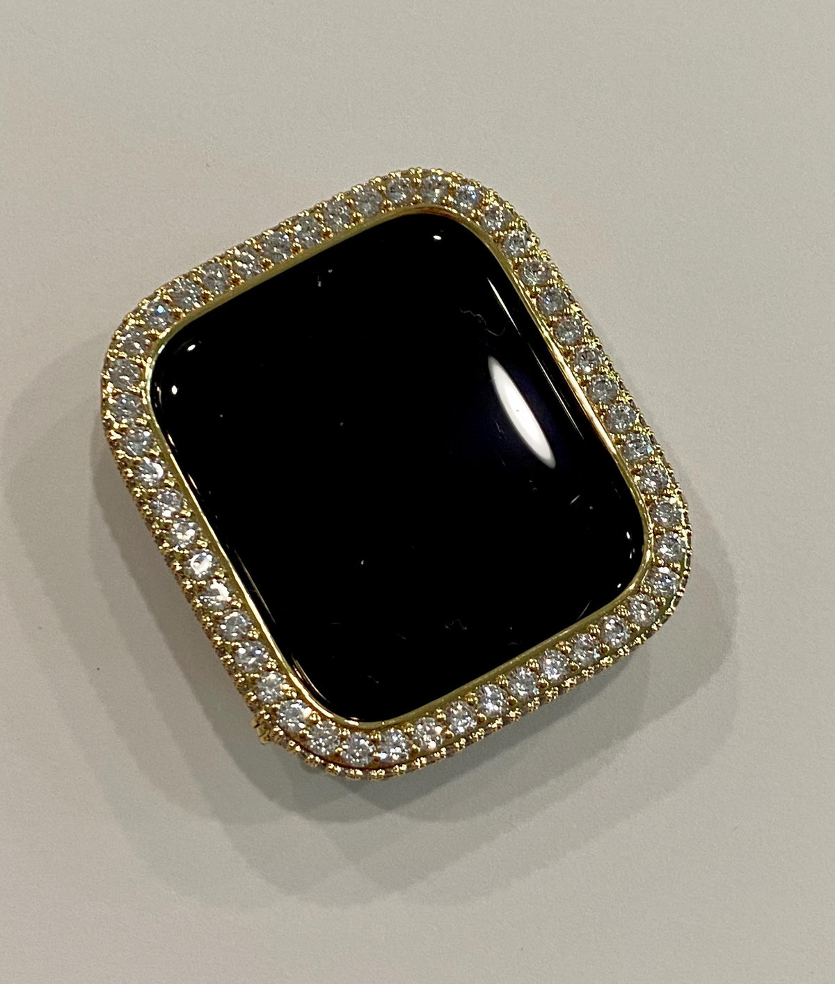 Gold Apple Watch Band Pave Stainless Steel Swarovski Crystal & or Apple Watch Case Lab Diamond Smartwatch Apple Watch Cover Bling 38mm-49mm