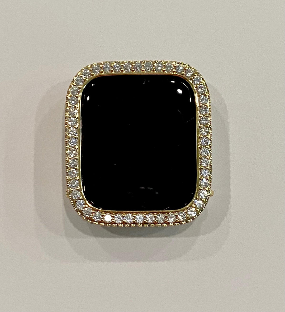 Gold Apple Watch Band Pave Stainless Steel Swarovski Crystal & or Apple Watch Case Lab Diamond Smartwatch Apple Watch Cover Bling 38mm-49mm