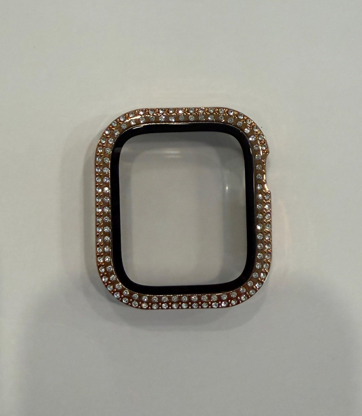 Series 12 Apple Watch Band 42mm 46mm Rose Gold Pave Swarovski Crystal Band & or Apple IWatch Case with Built in Screen Protector