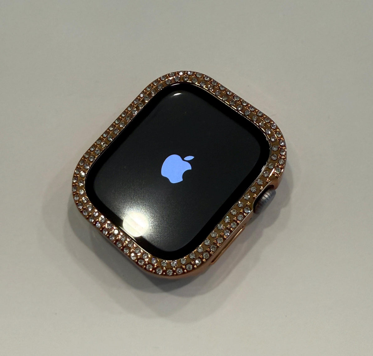 Butterfly Apple Watch Band Series 12 Woman Rose Gold Swarovski Crystals & or Apple IWatch Case with built in Glass Screen Protector 42-46mm