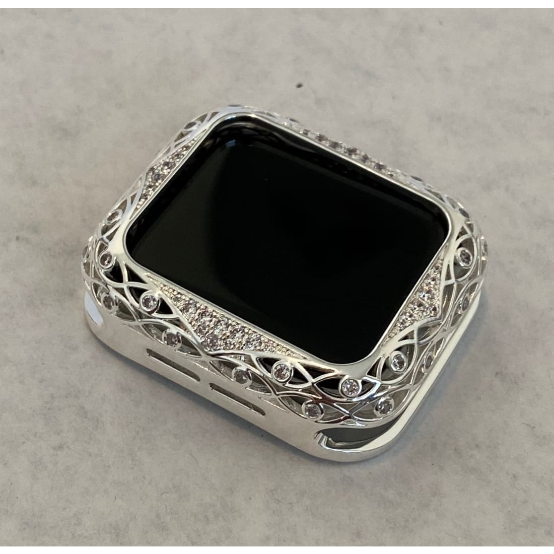 Series 2-8 Apple Watch Band 40mm Women's Silver & or Swarovski Crystal Bezel Cover Bumper 38mm 40mm 41mm 42mm 44mm 45mm - apple watch,