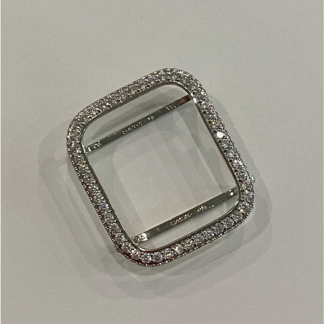Series 7-8 Custom Apple Watch Cover 41mm 45mm 49mm Ultra Silver Lab Diamond Bezel Iwatch Case Bling 38mm 40mm 42mm 44mm Smartwatch Bumper -