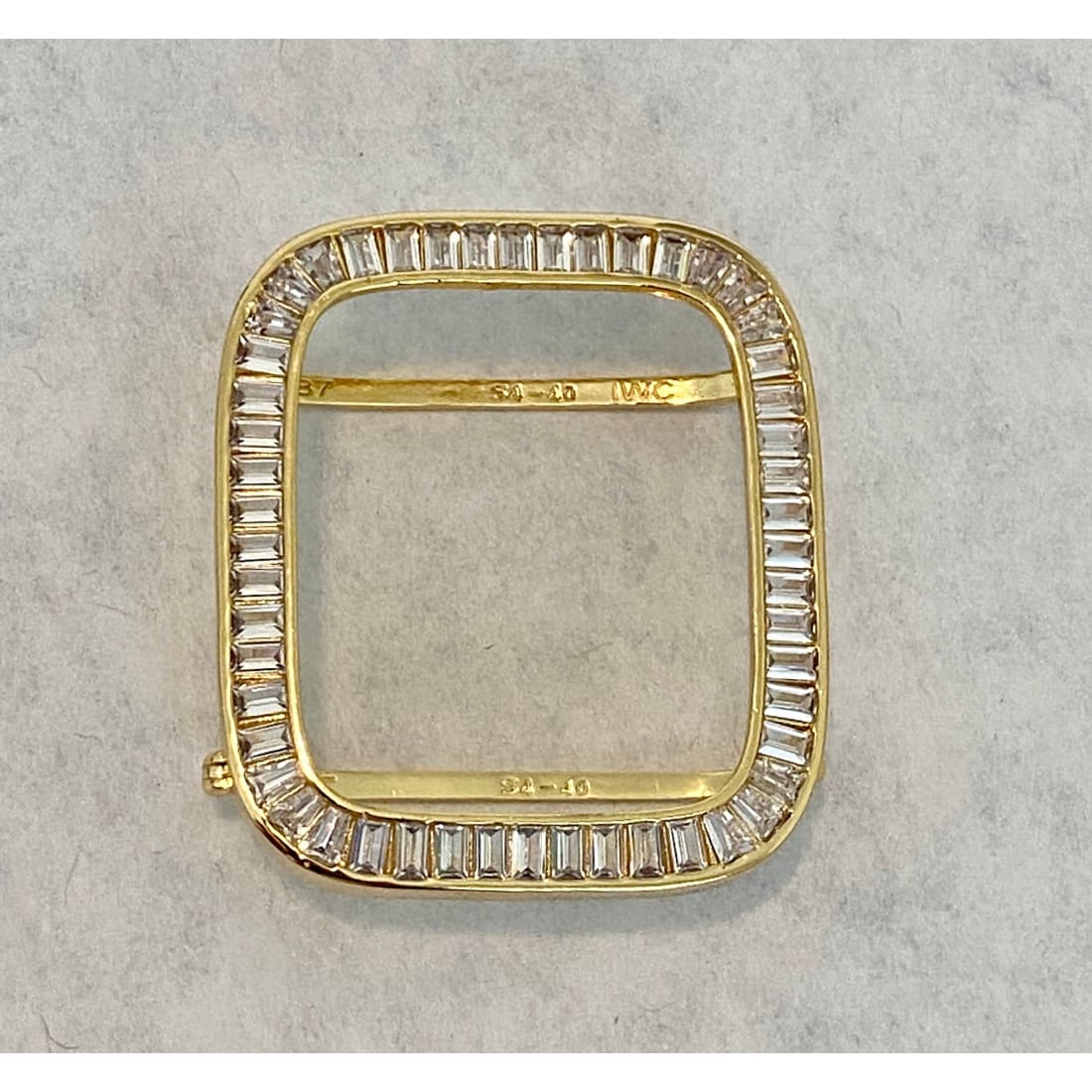 Series 7,8 Gold Apple Watch Band 41mm 45mm Swarovski Crystals & or Lab Diamond Baguette Bezel Cover Smartwatch Case Bling 38mm-45mm - apple