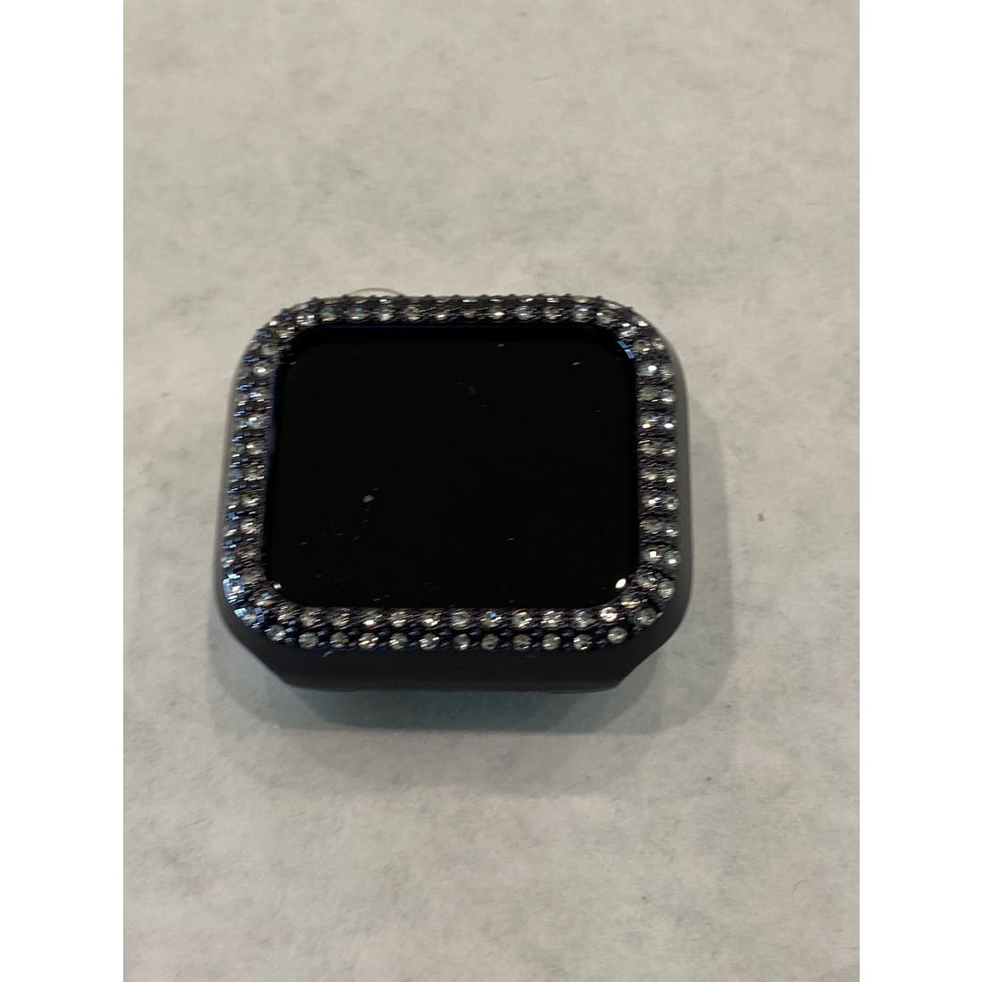 Series 7 Black Apple Watch Cover Bezel Iwatch Case Swarovski Crystal Faceplate Series 6 All Sizes - 41mm apple watch c, 45mm apple watch,