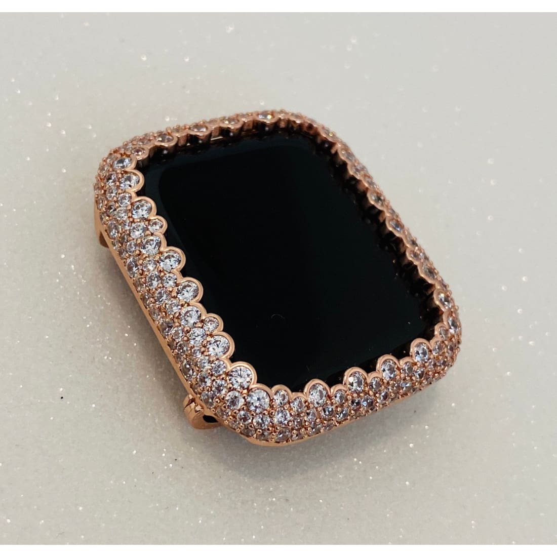 Series 7 Bling Apple Watch Case Cover Woman Rose Gold Lab Diamond Bezel Smartwatch Bumper 41mm 45mm - apple watch, apple watch band 40,