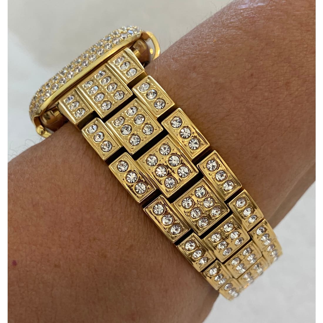 Ultra 49mm Apple Watch Band 41mm 45mm Gold Swarovski Crystals & or Apple Watch Cover Lab Diamond Bezel Case 38-49mm - apple watch, apple