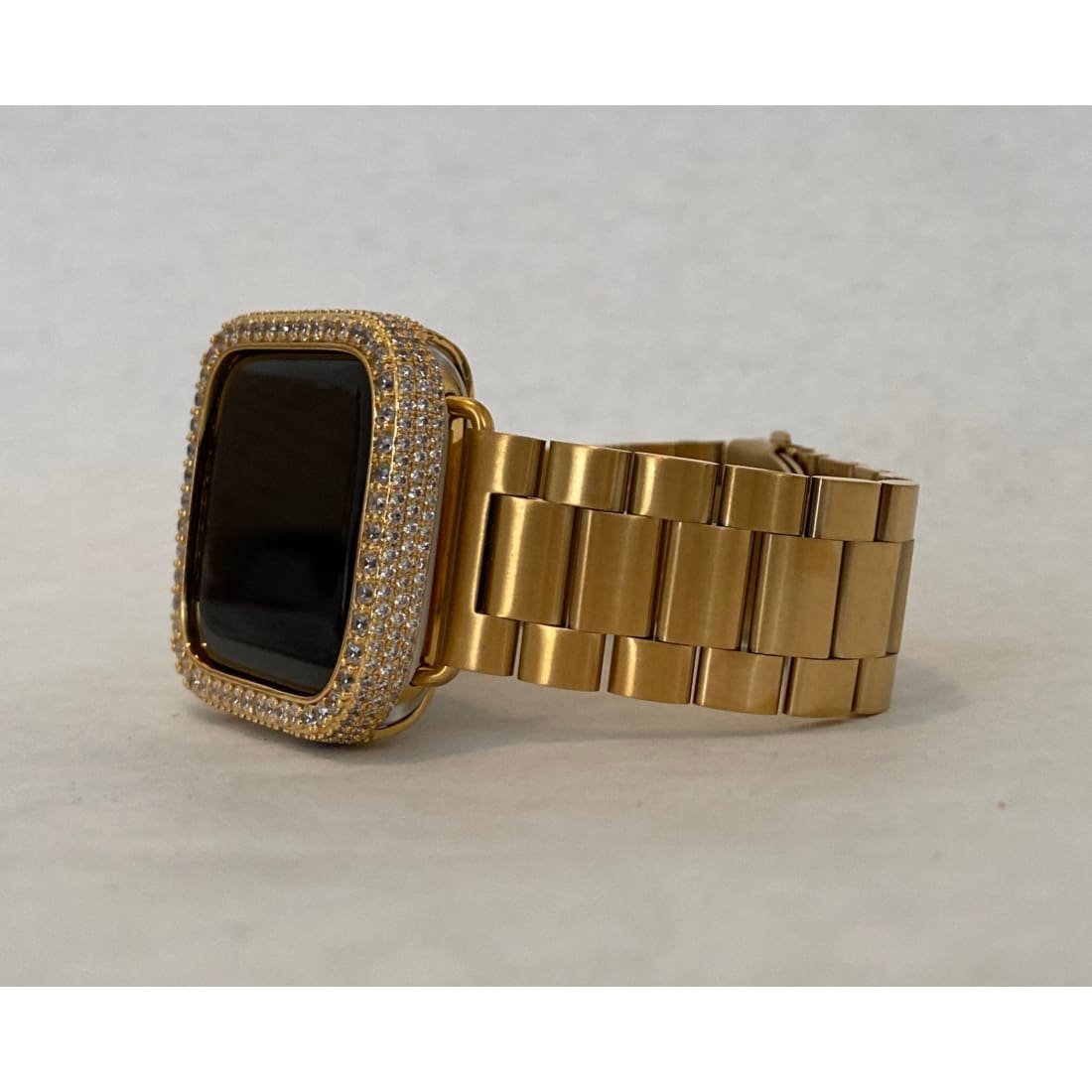 Ultra 49mm Apple Watch Band Gold Rolex Style 38mm 40mm 41mm 42mm 45mm 44mm & or Apple Watch Cover Lab Diamond Bezel 38mm-45mm S1-8 - apple