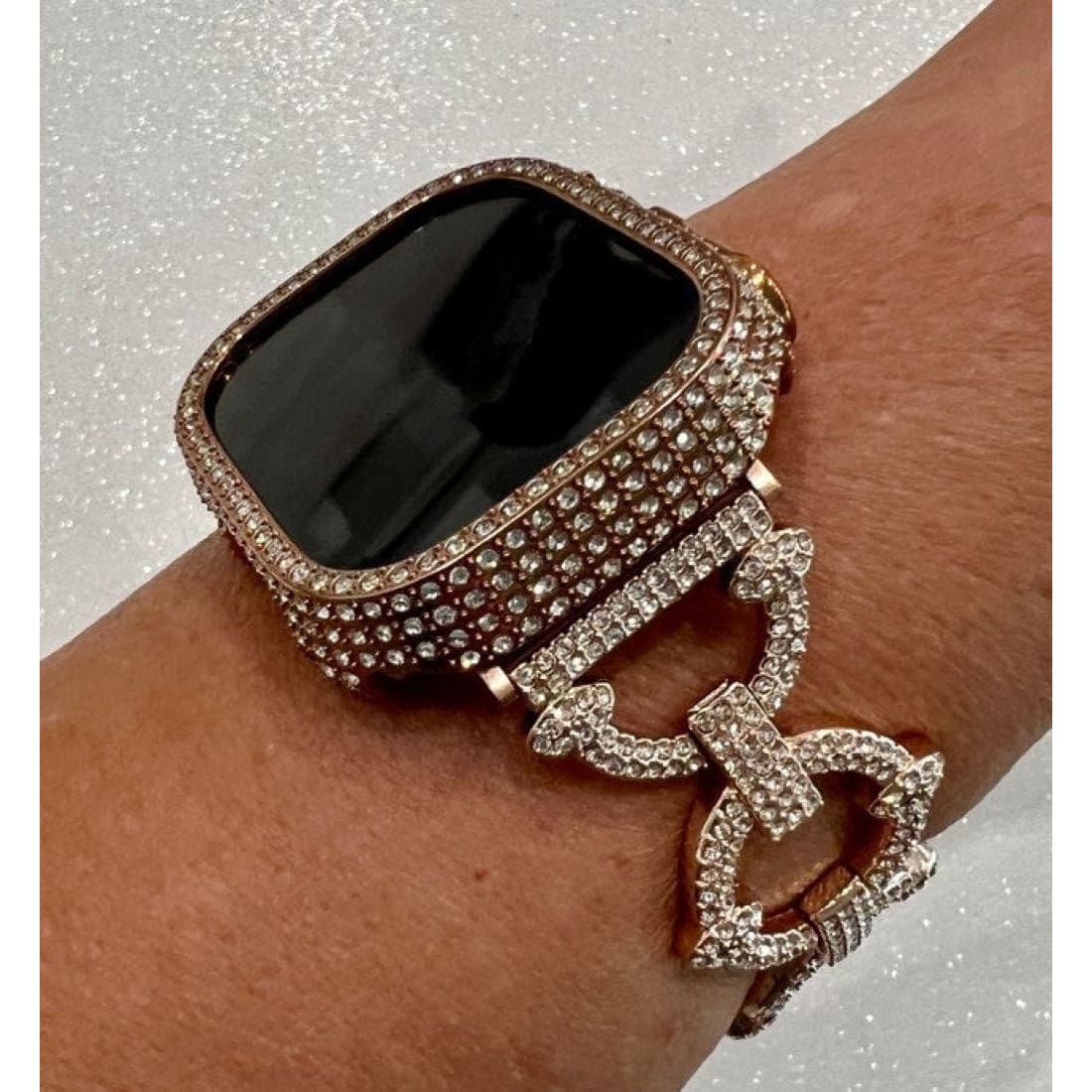 Ultra 49mm Apple Watch Band Rose Gold Swarovski Crystal Bracelet & or Crystal Bezel Case Cover Smartwatch Bling Series 8 - 49mm Apple Watch,