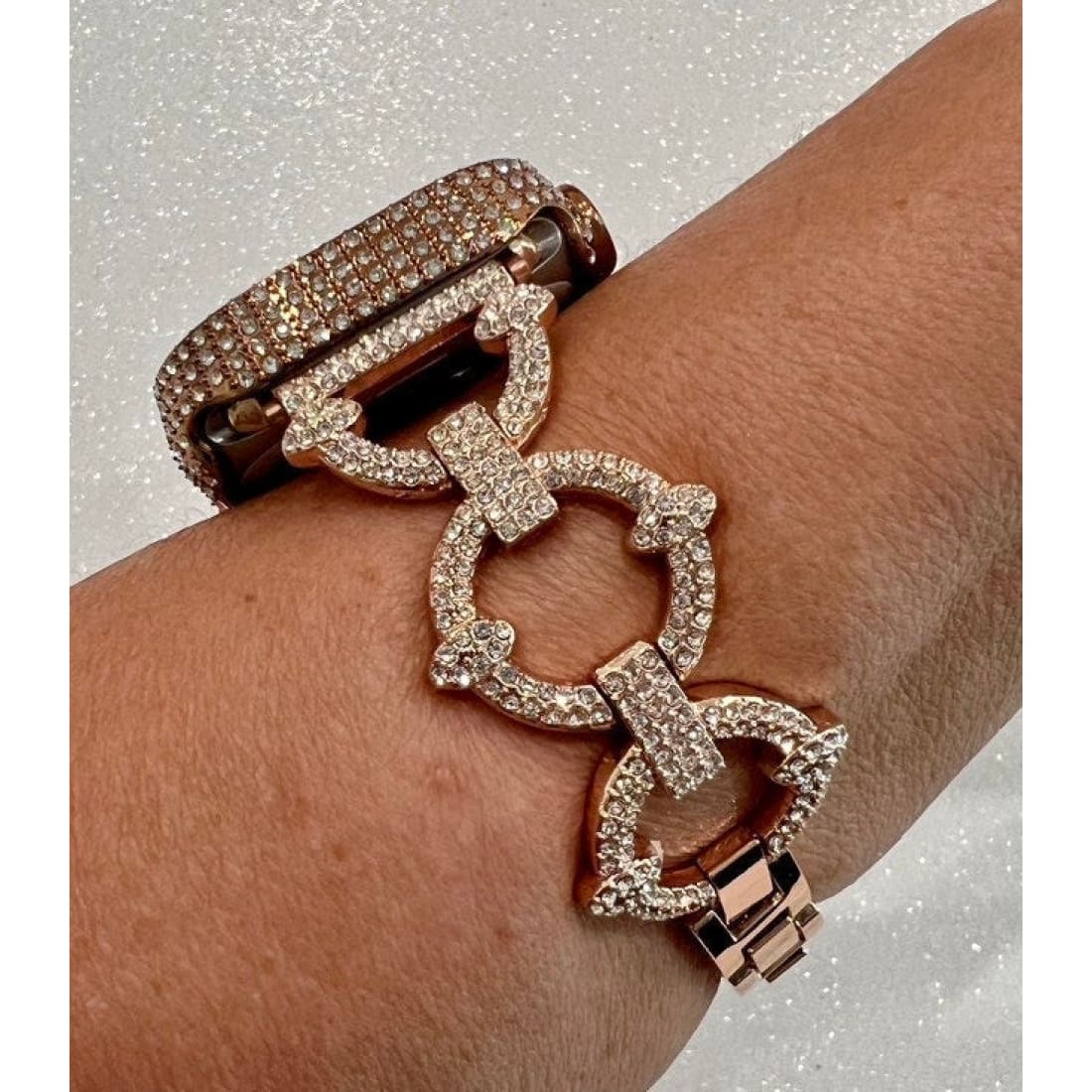 Ultra 49mm Apple Watch Band Rose Gold Swarovski Crystal Bracelet & or Crystal Bezel Case Cover Smartwatch Bling Series 8 - 49mm Apple Watch,
