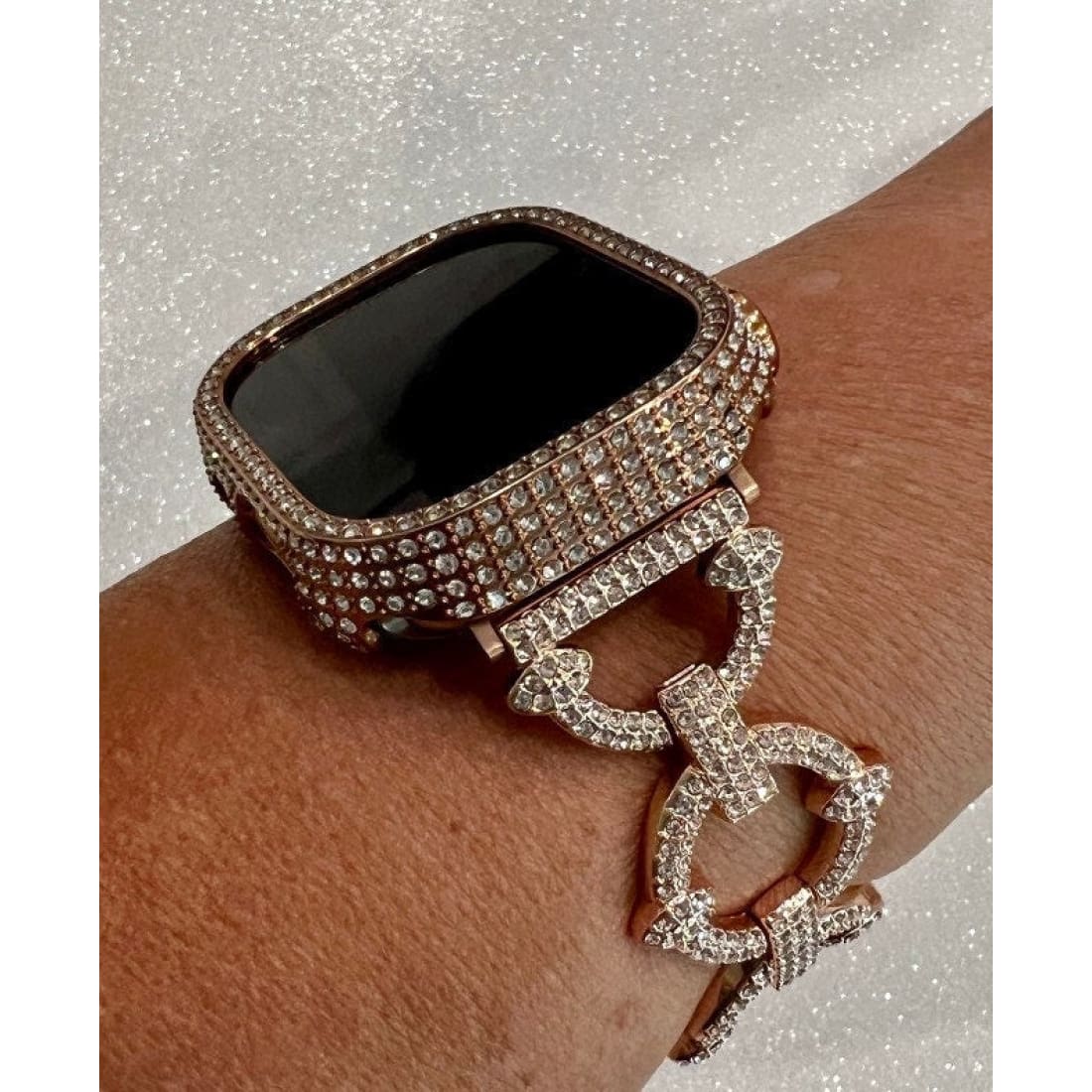 Ultra 49mm Apple Watch Band Rose Gold Swarovski Crystal Bracelet & or Crystal Bezel Case Cover Smartwatch Bling Series 8 - 49mm Apple Watch,