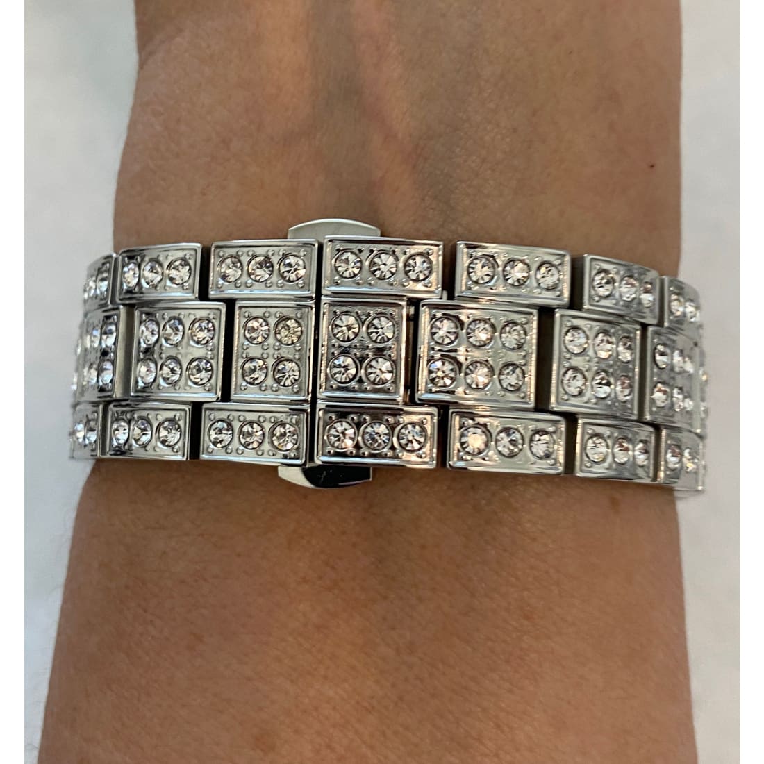 Ultra 49mm Apple Watch Band Silver Swarovski Crystals Stainless Steel & or Apple Watch Cover Lab Diamond Bezel Case 38mm-45mm - 45mm apple