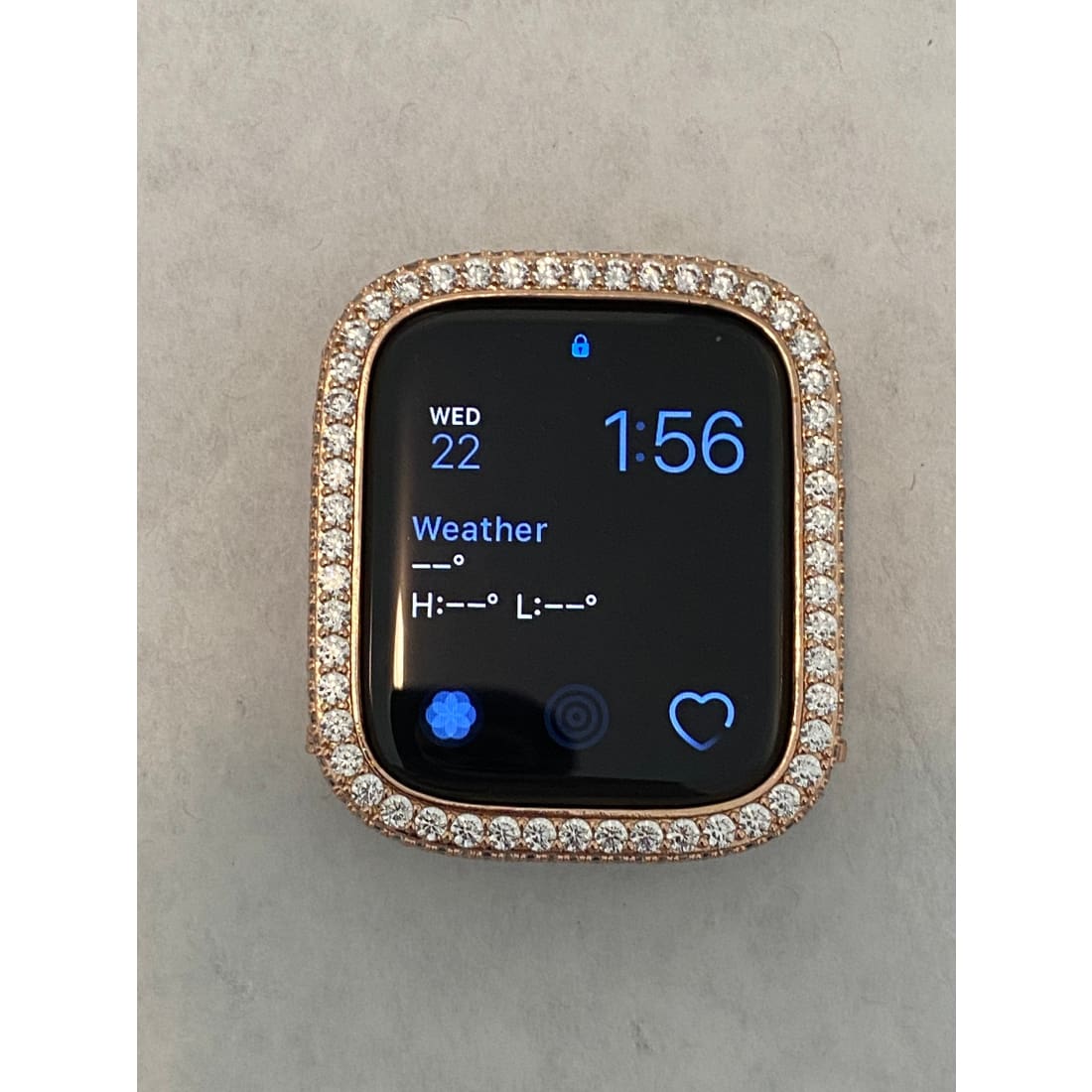 41mm 45mm Apple Watch Band Women's Rose Gold and or Lab Diamond Bezel Bumper Iwatch Bling 38mm 40mm 42mm 44mm