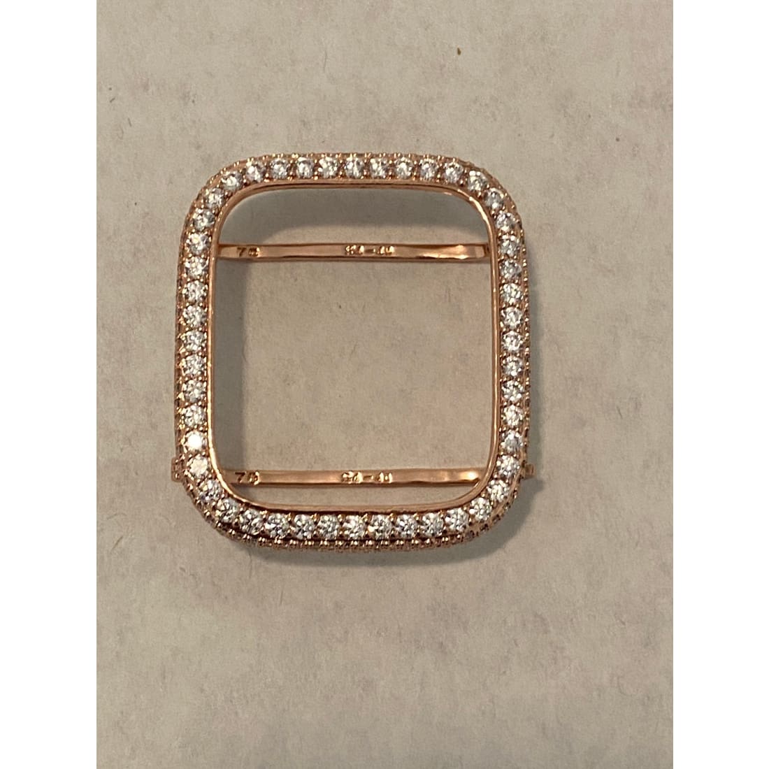 41mm 45mm Rose Gold Apple Watch Band Series 7-8 Swarovski Crystals & or Lab Diamond Bezel Cover Smartwatch Bling 38mm-45mm