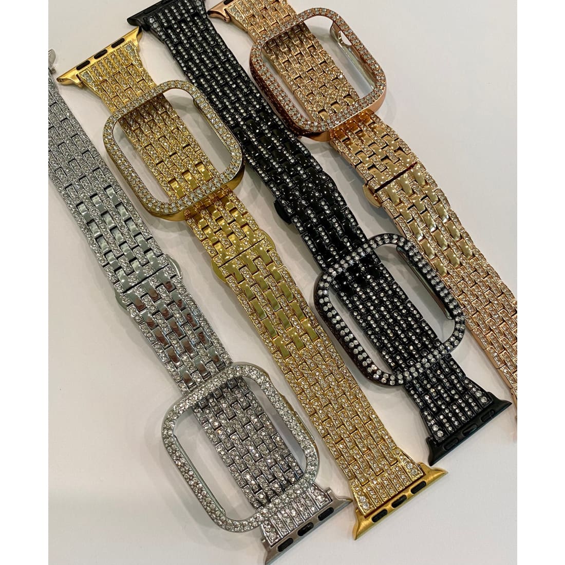 Apple Watch Band 41mm 45mm Series 7 Swarovski Crystals & or Crystal Apple Watch Bezel Cover Choice of Colors
