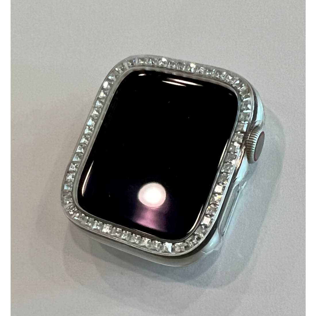 Apple Watch Bezel Cover Clear Acrylic Bumper Square Crystal Rhinestones Bumper 38mm-45mm Series 2-7
