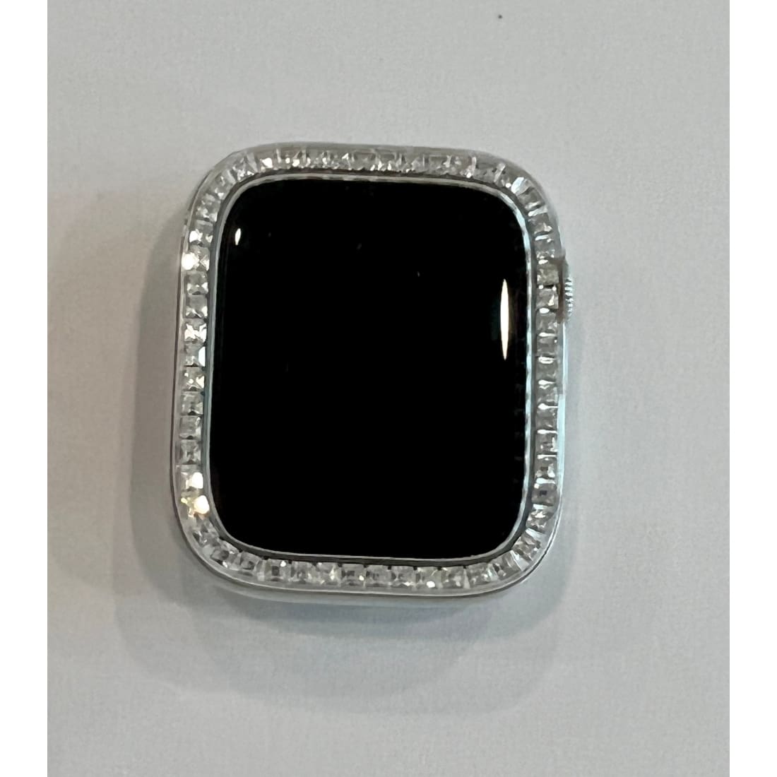 Apple Watch Bezel Cover Clear Acrylic Bumper Square Crystal Rhinestones Bumper 38mm-45mm Series 2-7