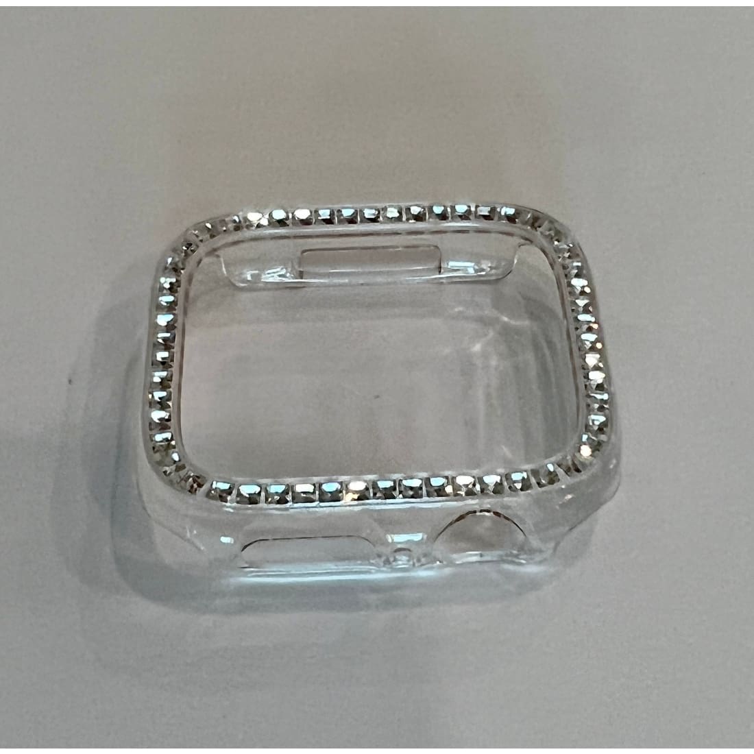 Apple Watch Bezel Cover Clear Acrylic Bumper Square Crystal Rhinestones Bumper 38mm-45mm Series 2-7