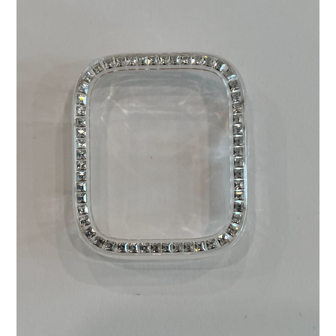 Apple Watch Bezel Cover Clear Acrylic Bumper Square Crystal Rhinestones Bumper 38mm-45mm Series 2-7
