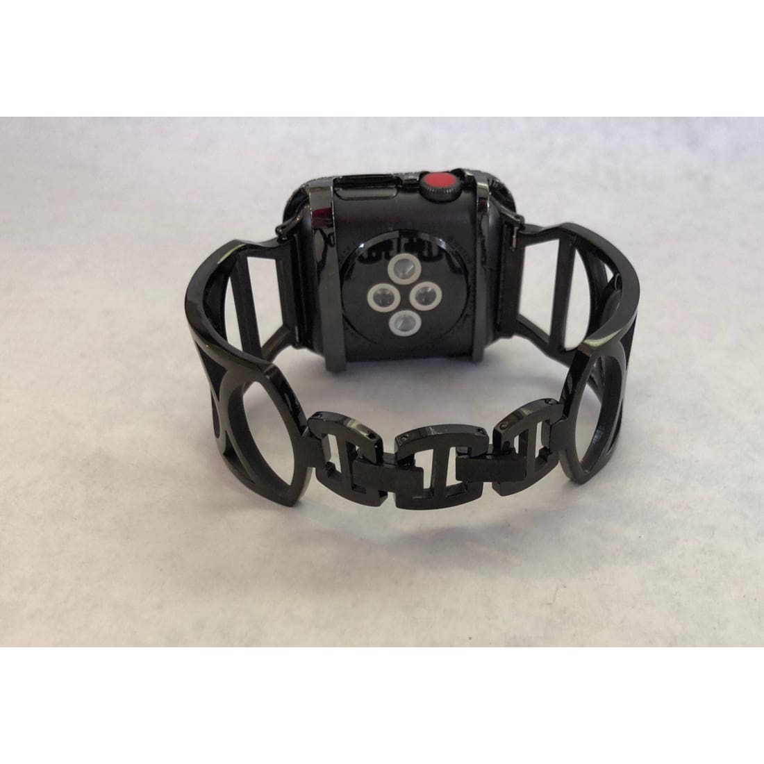 Custom Black Apple Watch Band Only Bangle 38mm 40mm 41mm 42mm 44mm 45mm Smartwatch Straps Series 1-7 Final Sale