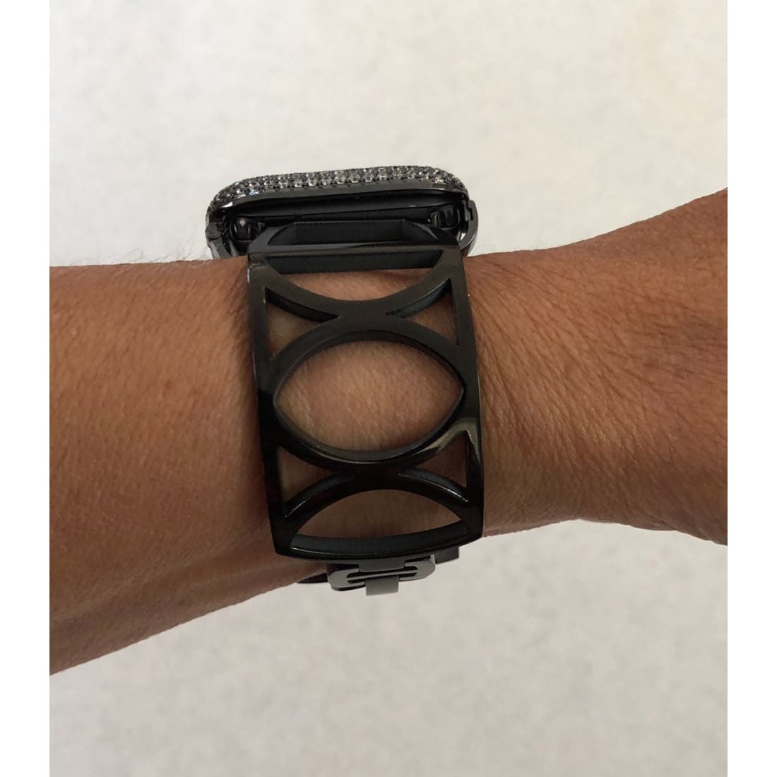 Custom Black Apple Watch Band Only Bangle 38mm 40mm 41mm 42mm 44mm 45mm Smartwatch Straps Series 1-7 Final Sale