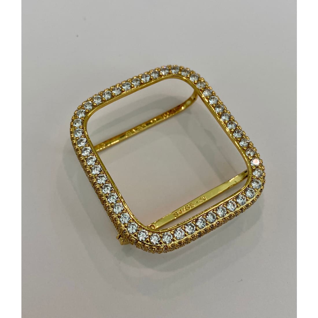 Series 1-8 Apple Watch Band 41mm 45mm Swarovski Crystals Baguettes & or Lab Diamond Bezel Bumper Cover 38mm-44mm Smartwatch Gold