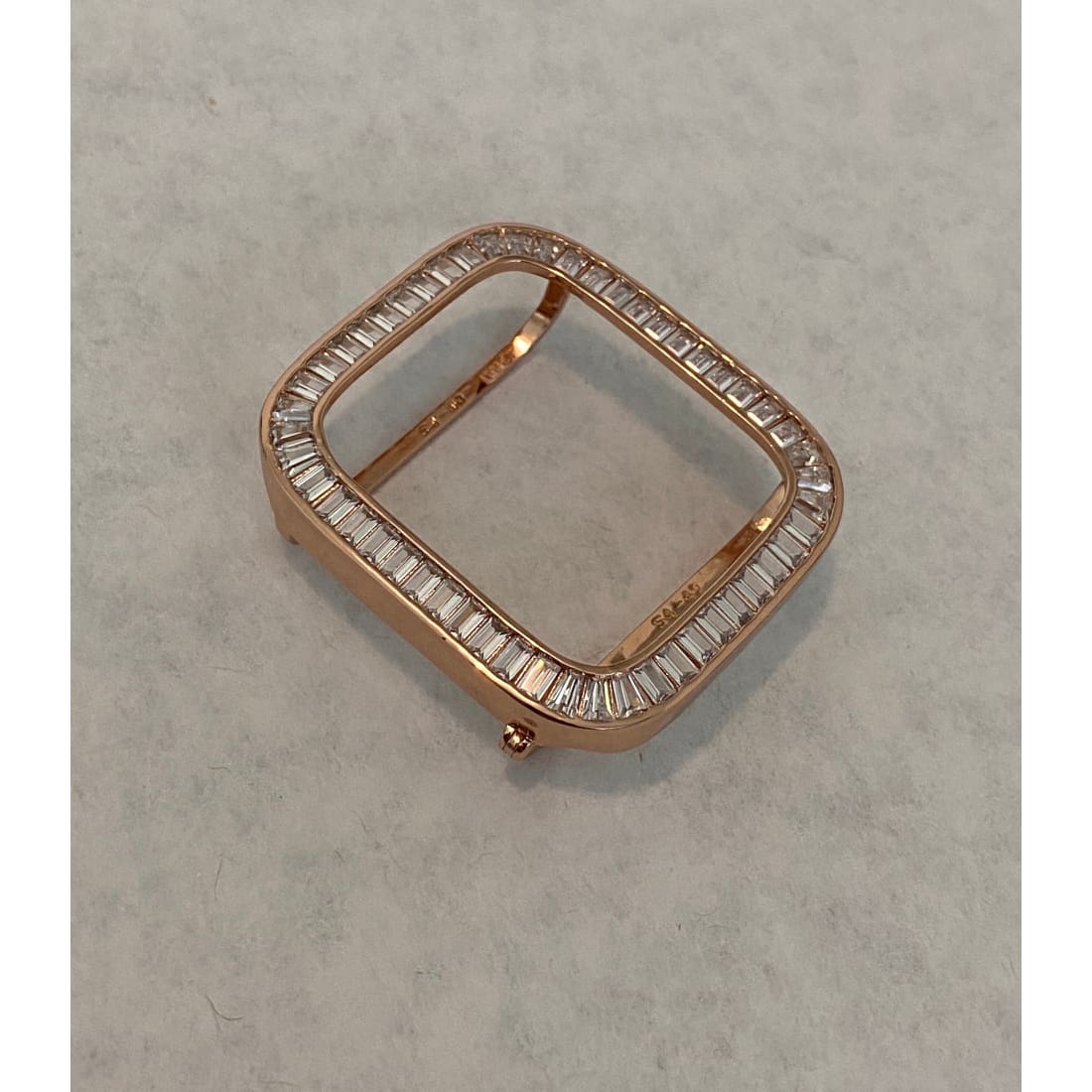 Series 1-8 Apple Watch Band Rose Gold Swarovski Crystals & or Lab Diamond Bezel Cover Iwatch 38mm 40mm 41mm 42mm 44mm 45mm