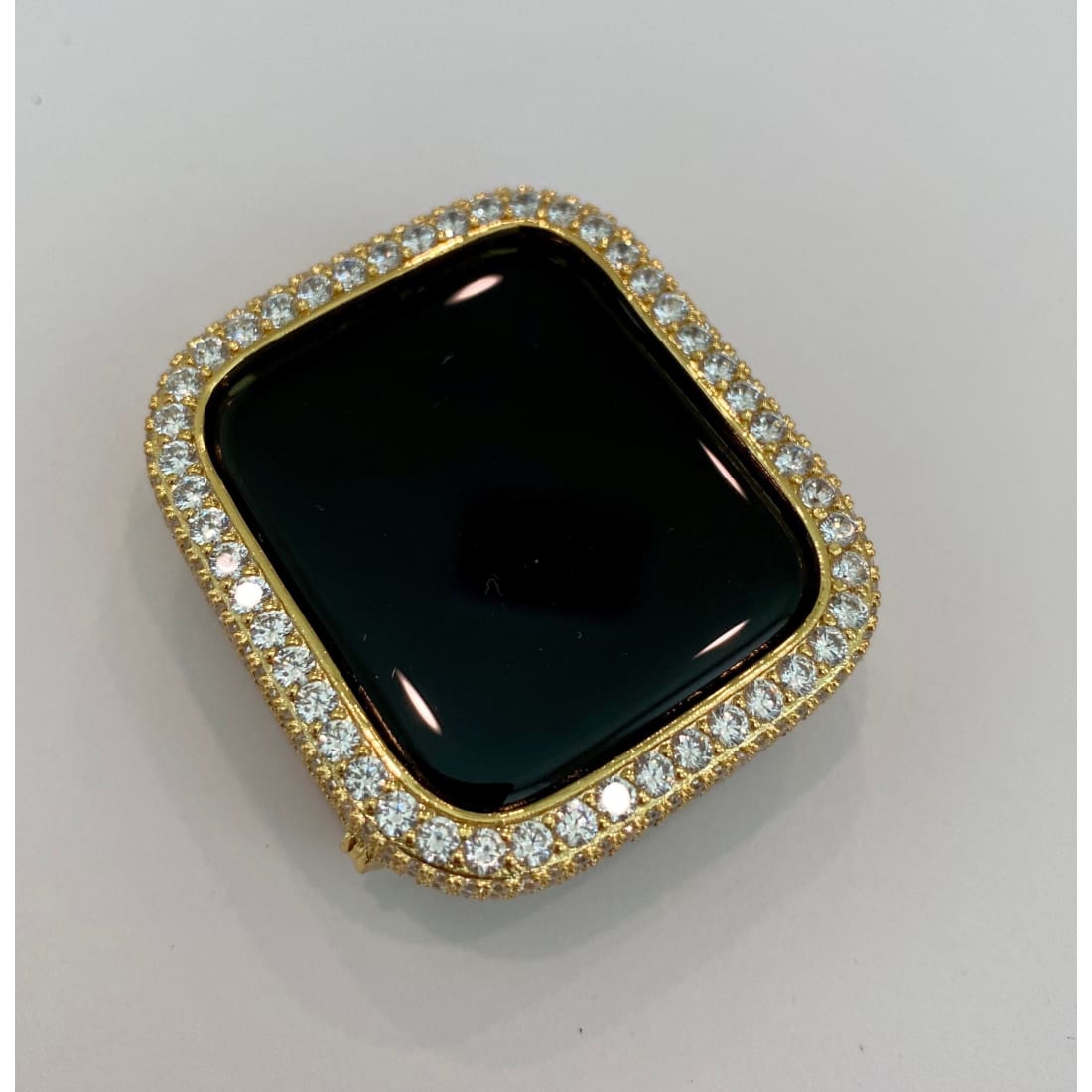 Series 1-8 Apple Watch Band Silver or Gold & or Lab Diamond Bezel Cover Smartwatch Bumper Bling 38mm-45mm